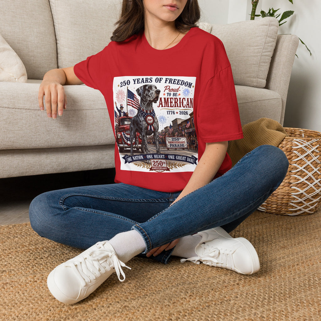 250th Great Dane T-Shirt — 1776–2026 Patriotic Tee