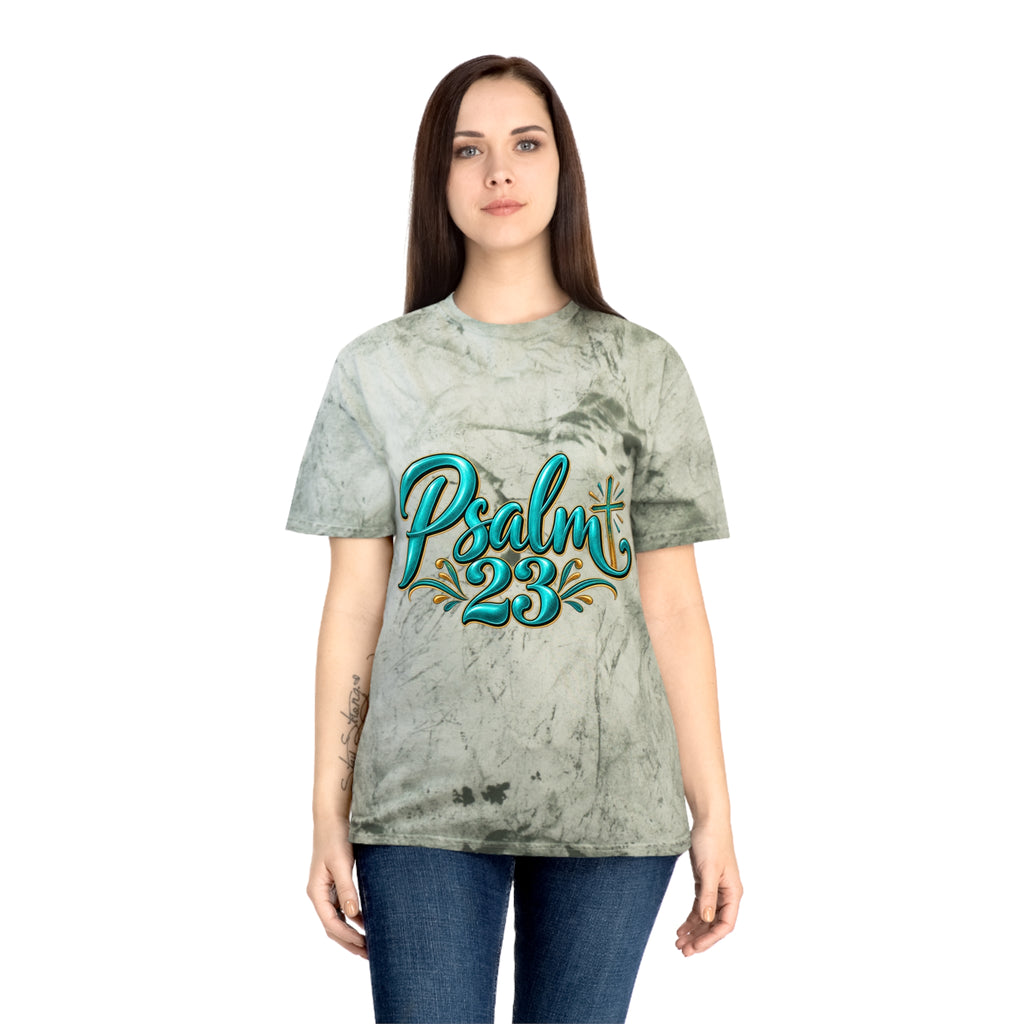 Psalm 23 Tie-Dye T-Shirt — Vintage Scripture Tee with Psalm 23 Verse