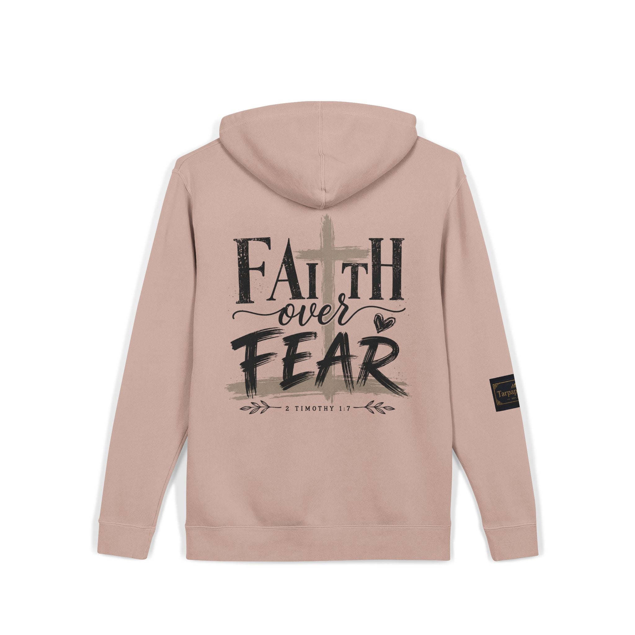 Faith Over Fear Hoodie — Pigment-Dyed Inspirational Pullover