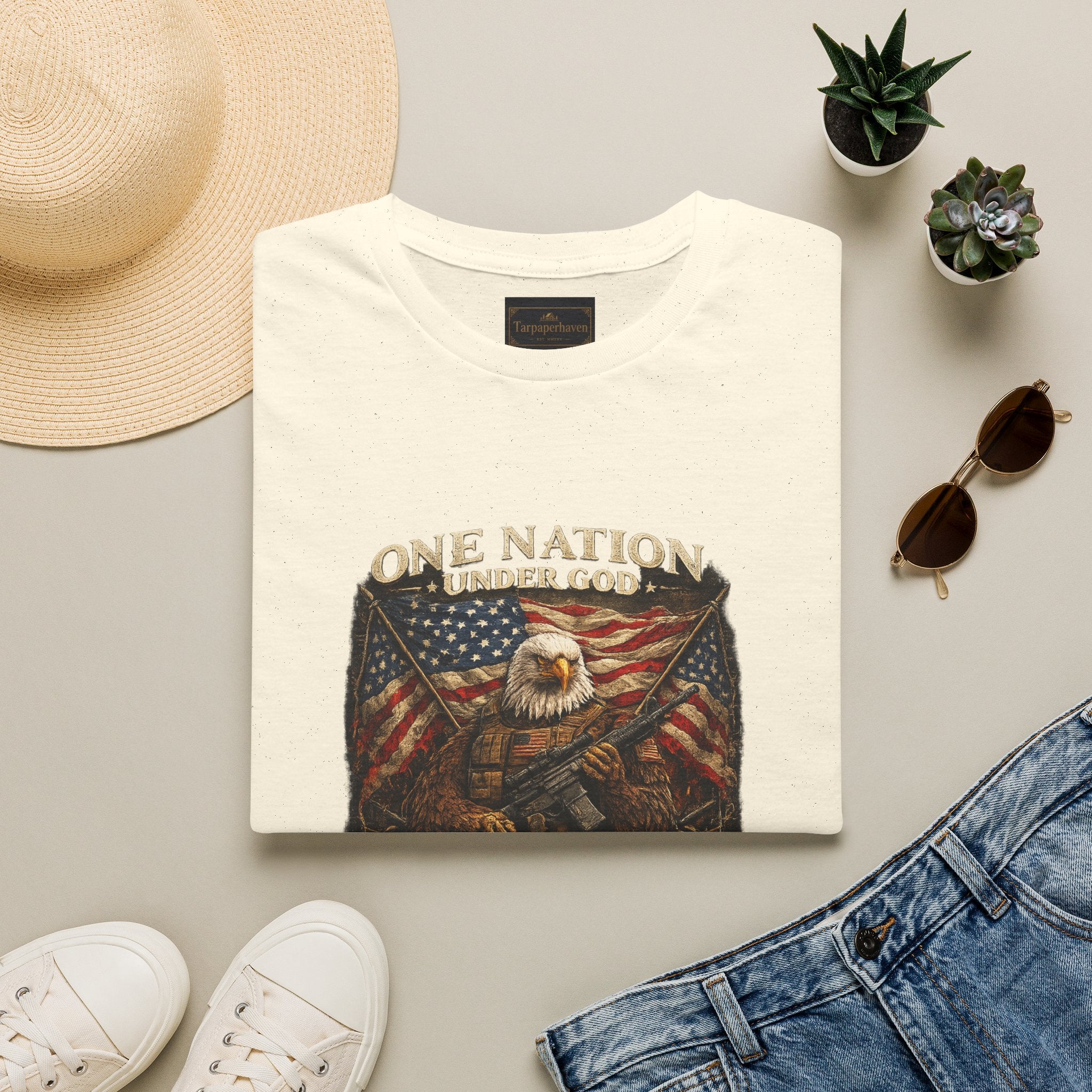 American Flag Patriotic Graphic Tee