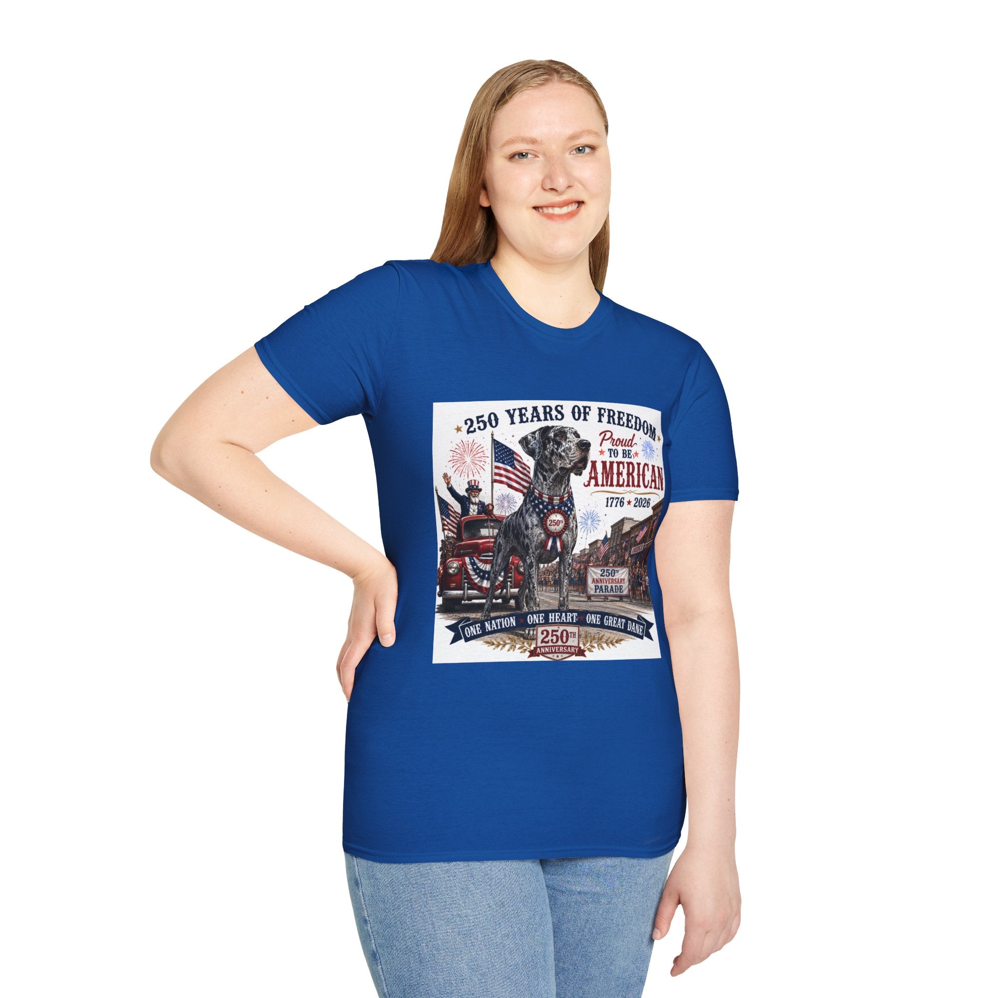 250th Great Dane T-Shirt — 1776–2026 Patriotic Tee