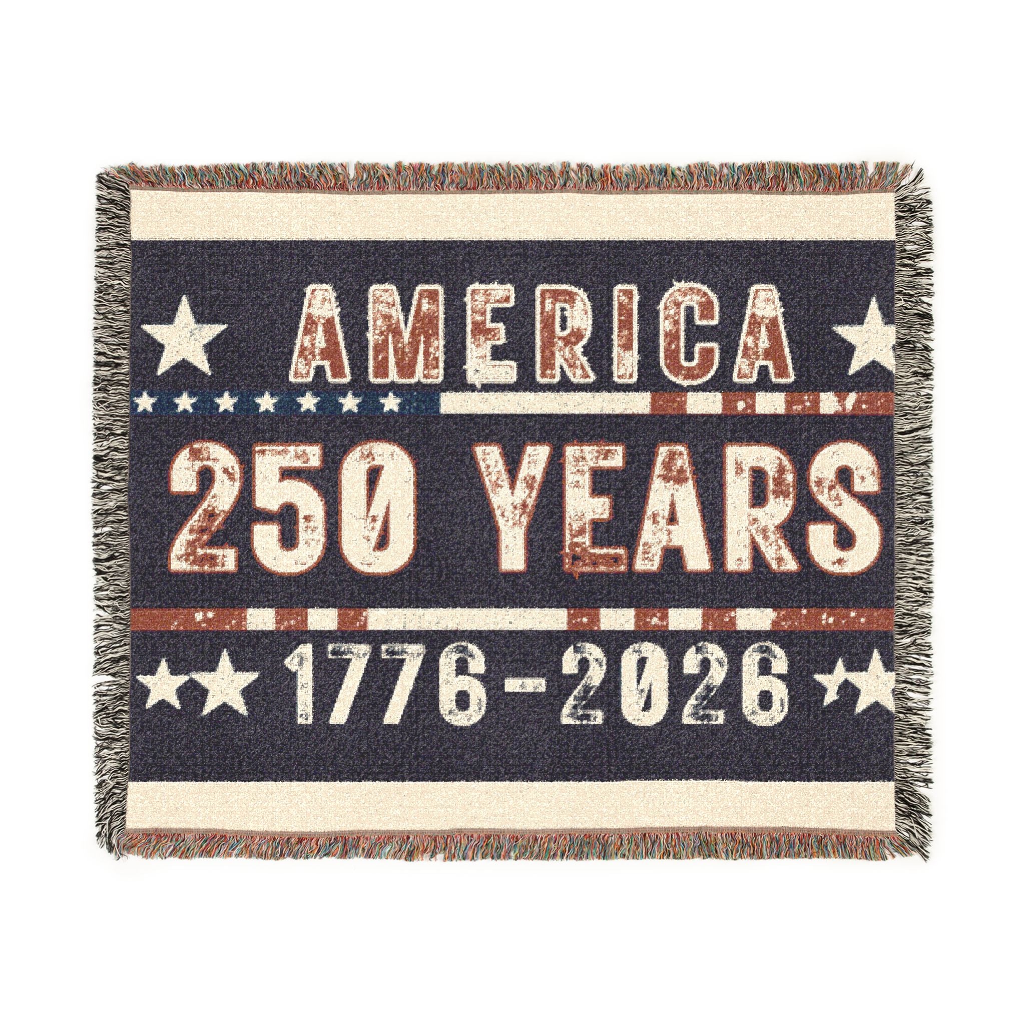 American Anniversary Woven Blanket —  Commemorative Throw