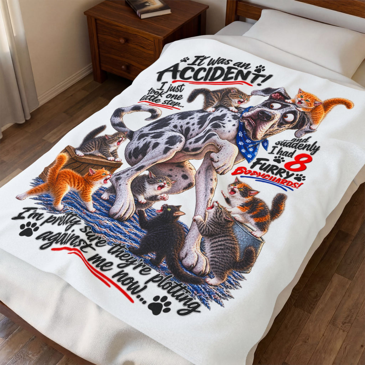 Velveteen Plush Blanket — Funny