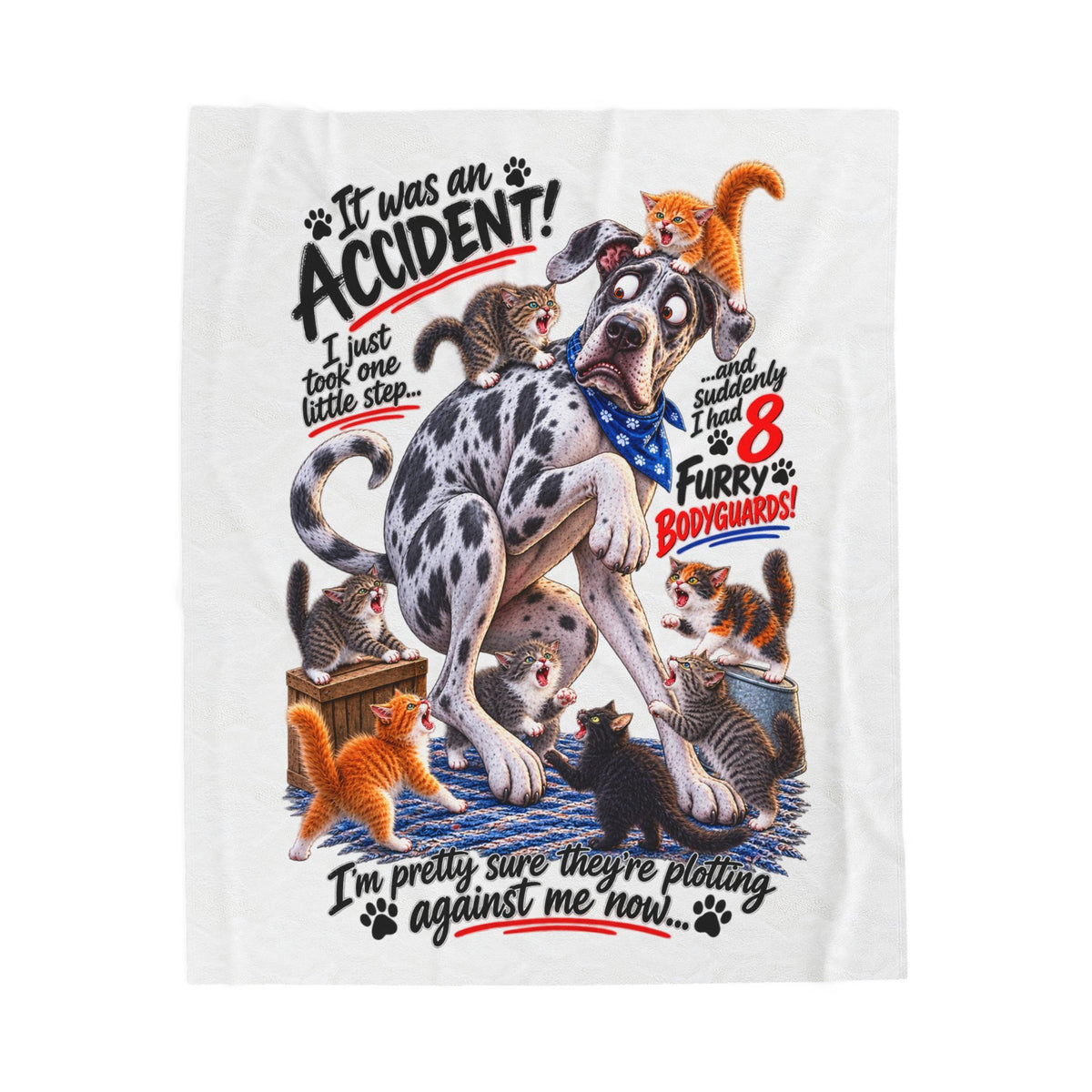 Velveteen Plush Blanket — Funny
