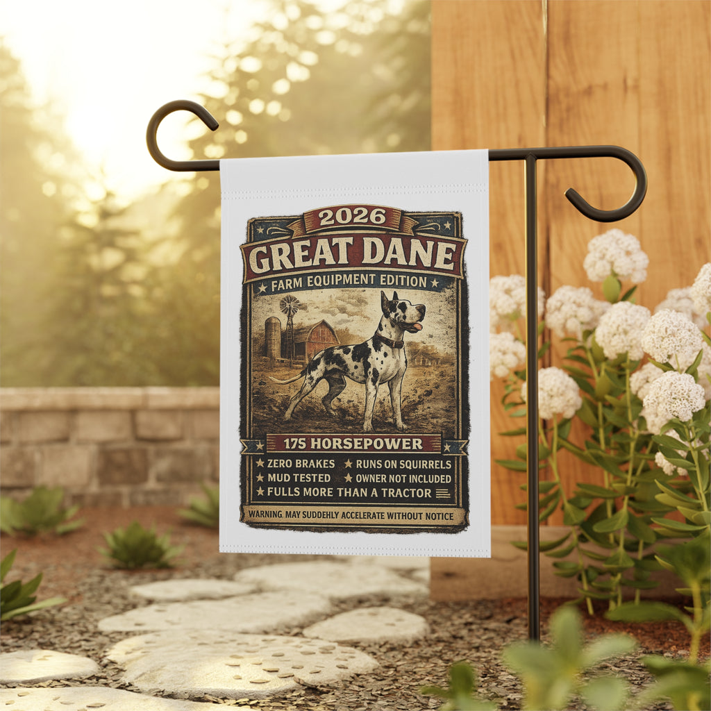 Great Dane Garden Flag – 2026 Horse Power Edition Yard Banner