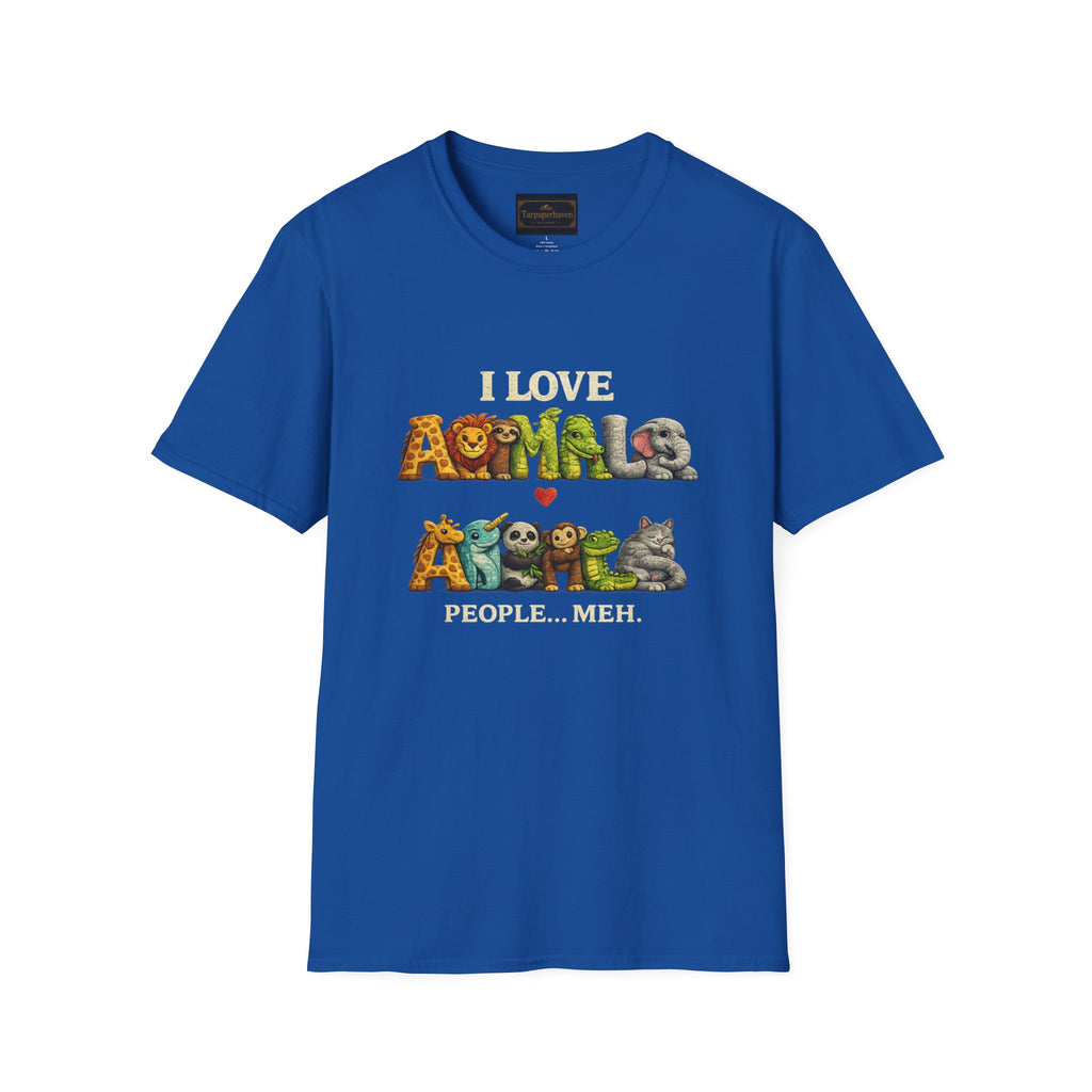 "I Love Animals" Cute Wildlife Graphic Tee