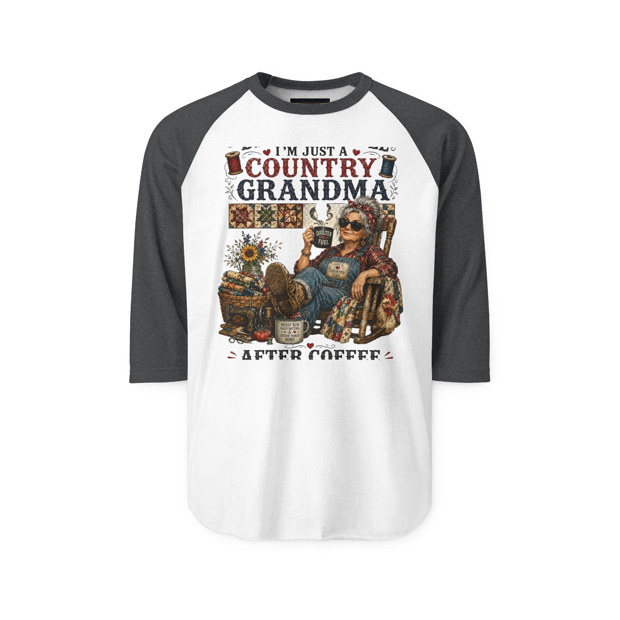Country Girl Raglan Shirt – "Country" Graphic 3/4 Sleeve Baseball Tee