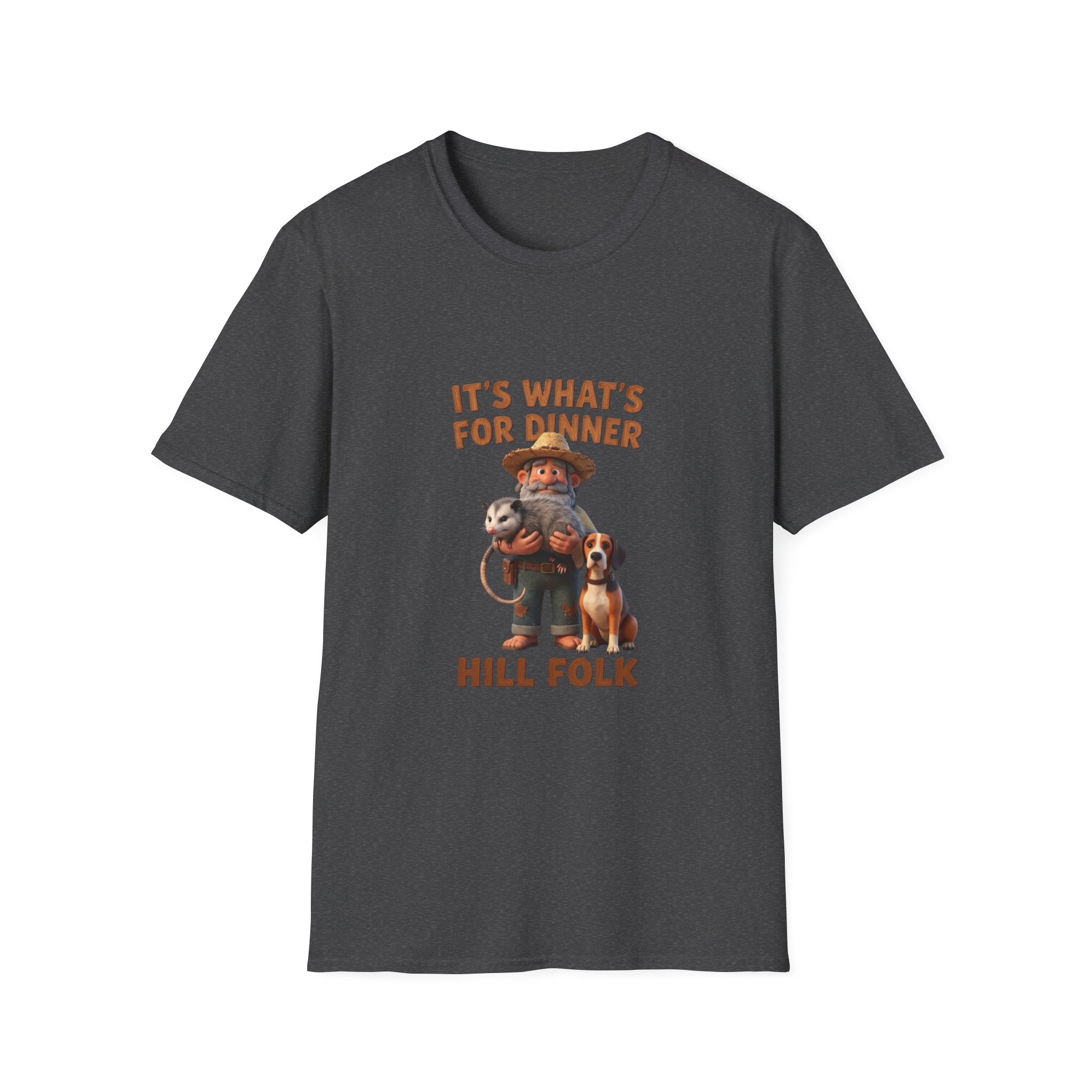 T-Shirt — 'It's What's For Dinner, Hill Folk' Rustic Hunter Graphic Tee