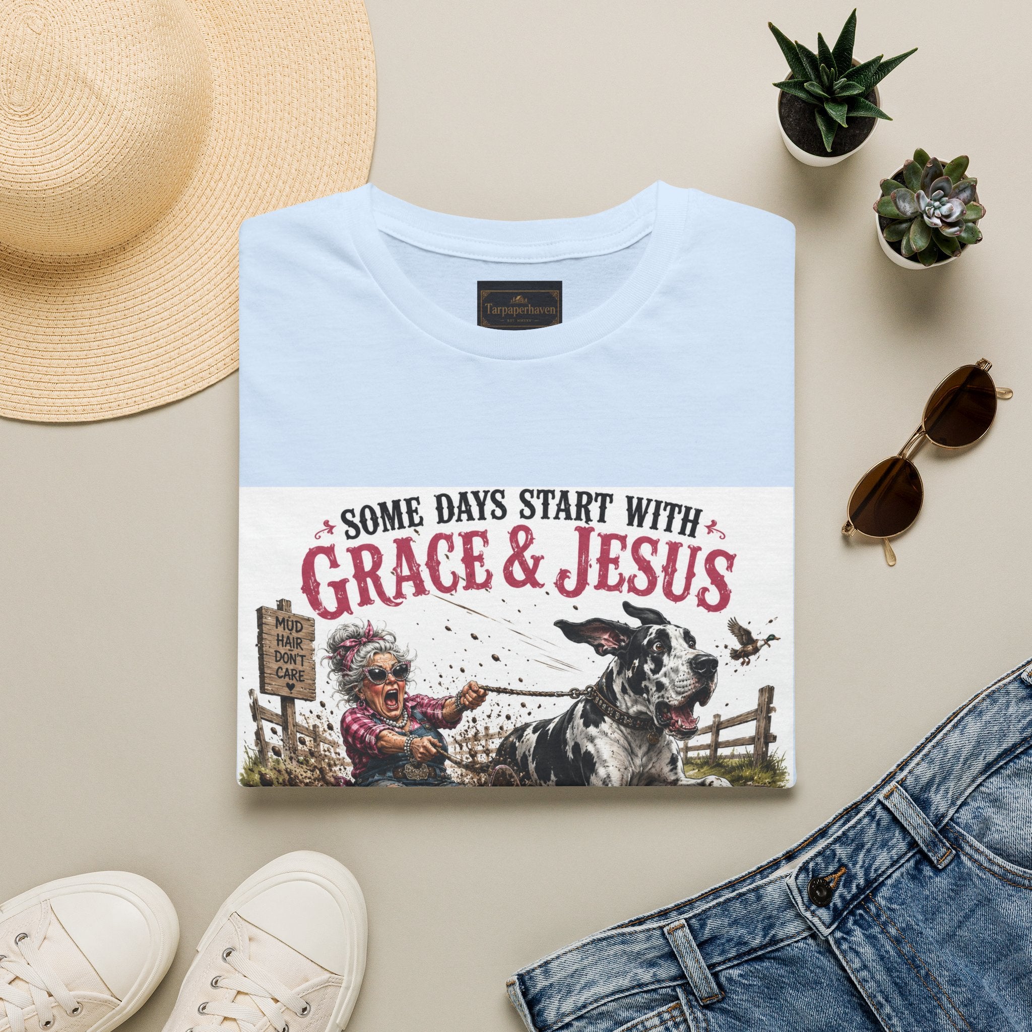 Christian Great Dane Mud-Slinging Graphic Tee