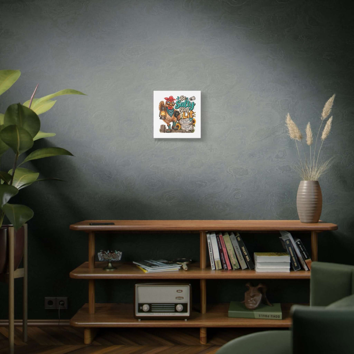 Be Salty Stay Lit Rooster Canvas