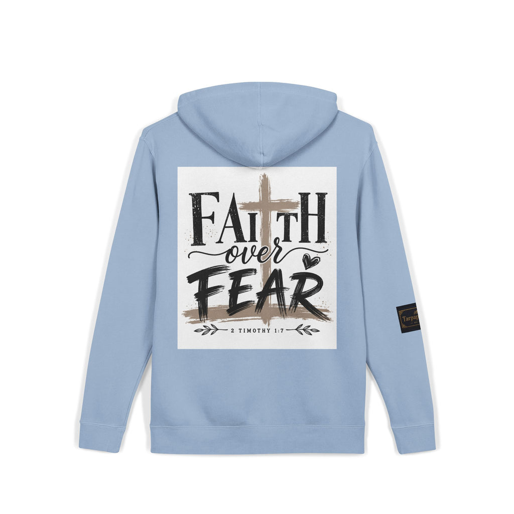 Faith Over Fear Hoodie — Pigment-Dyed Inspirational Pullover