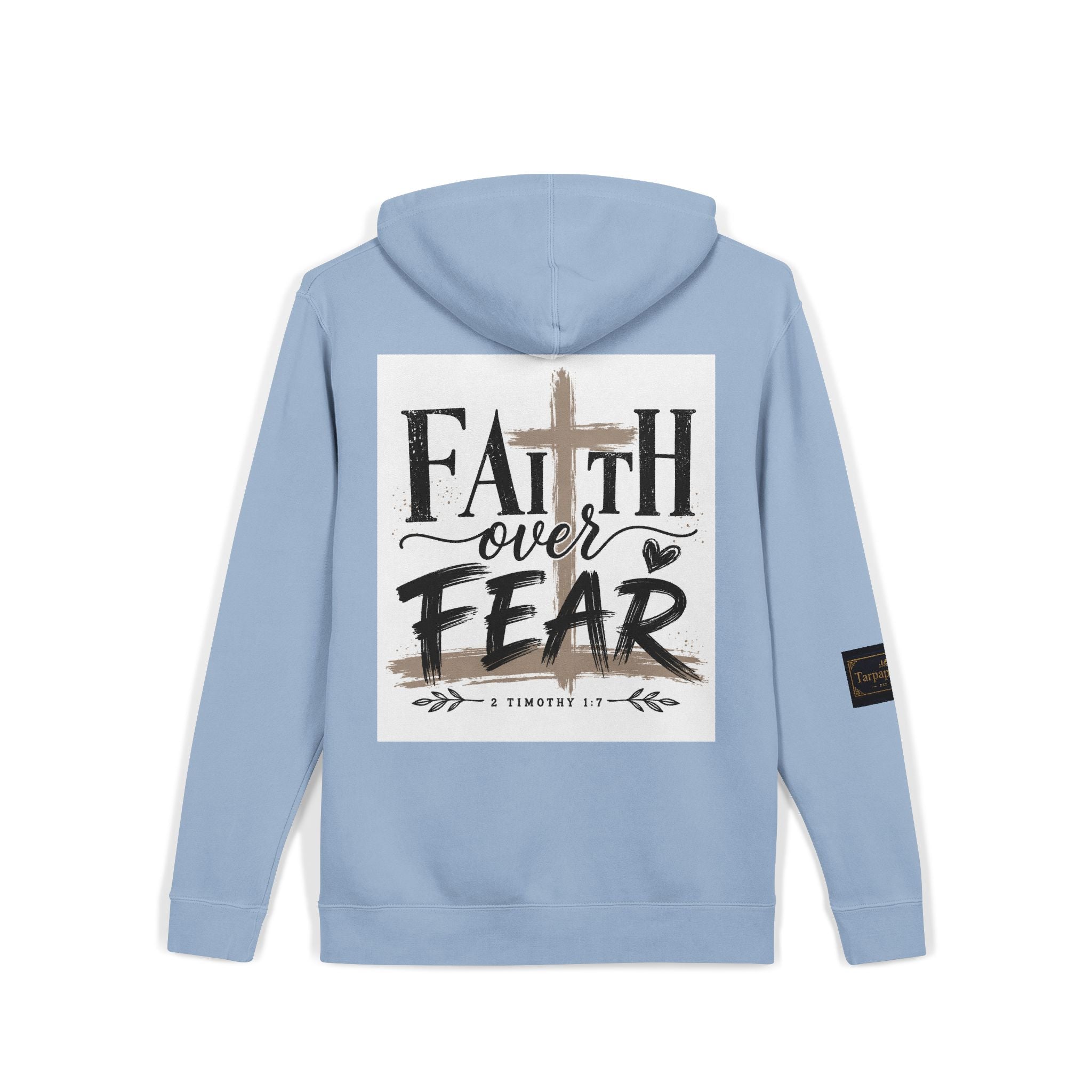 Faith Over Fear Hoodie — Pigment-Dyed Inspirational Pullover