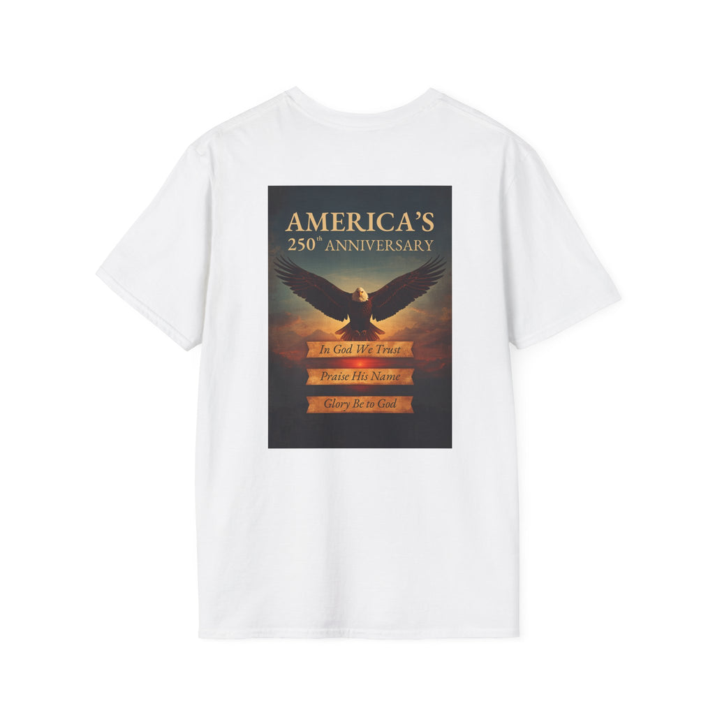 America's 250th Anniversary T-Shirt — Patriotic Eagle Graphic with 'In God We Trust'