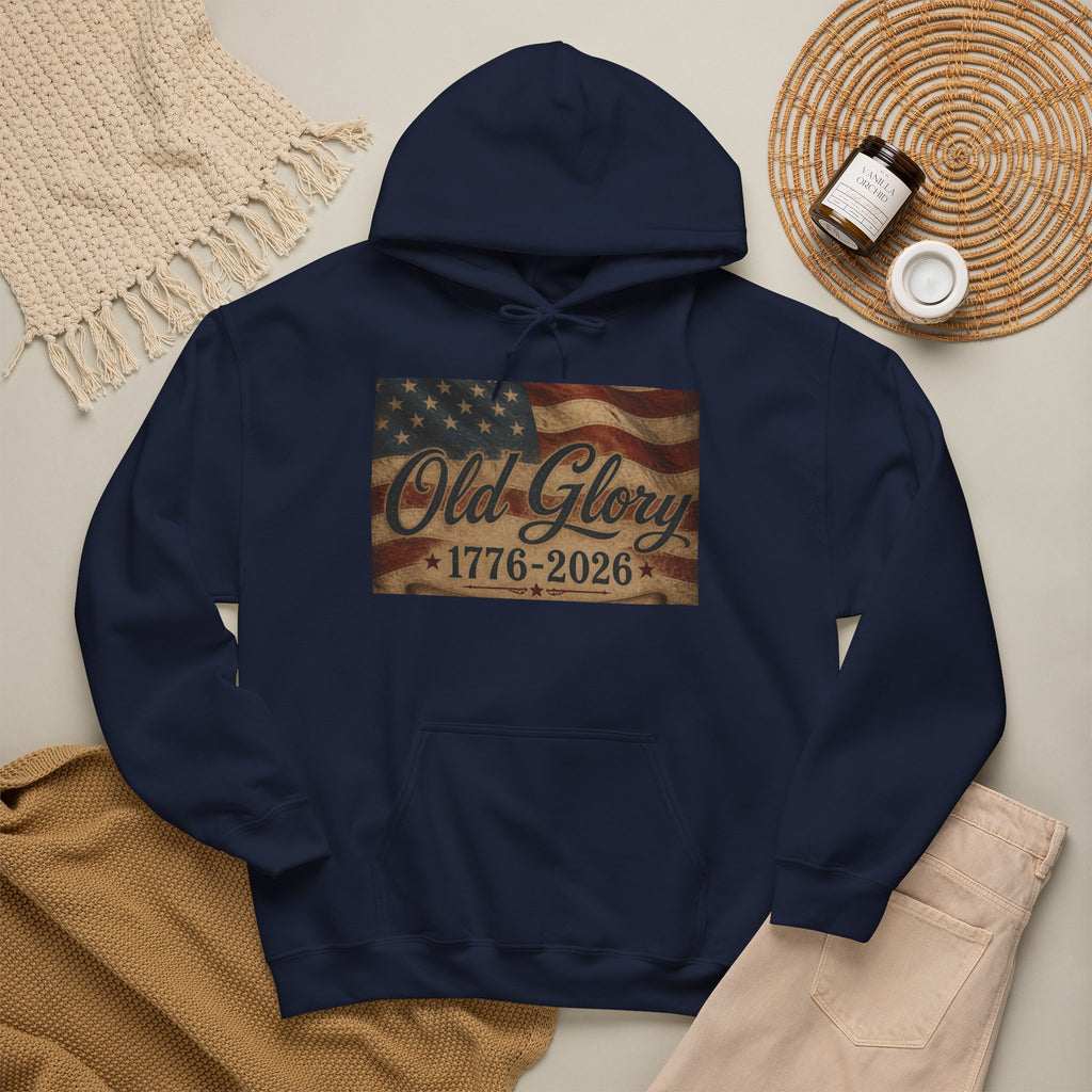 Patriotic Old Glory 1776-2026 Hoodie — American Flag Sweatshirt