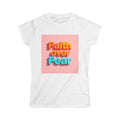Faith Over Fear Women’s Tee – Retro 3D Inspirational Christian T‑Shirt