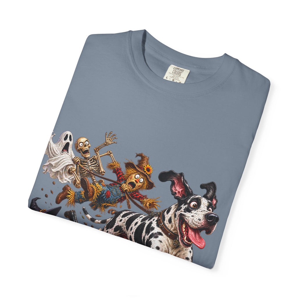 Halloween Great Dane T-Shirt — Cute Dog in Pumpkin Costume Graphic Tee
