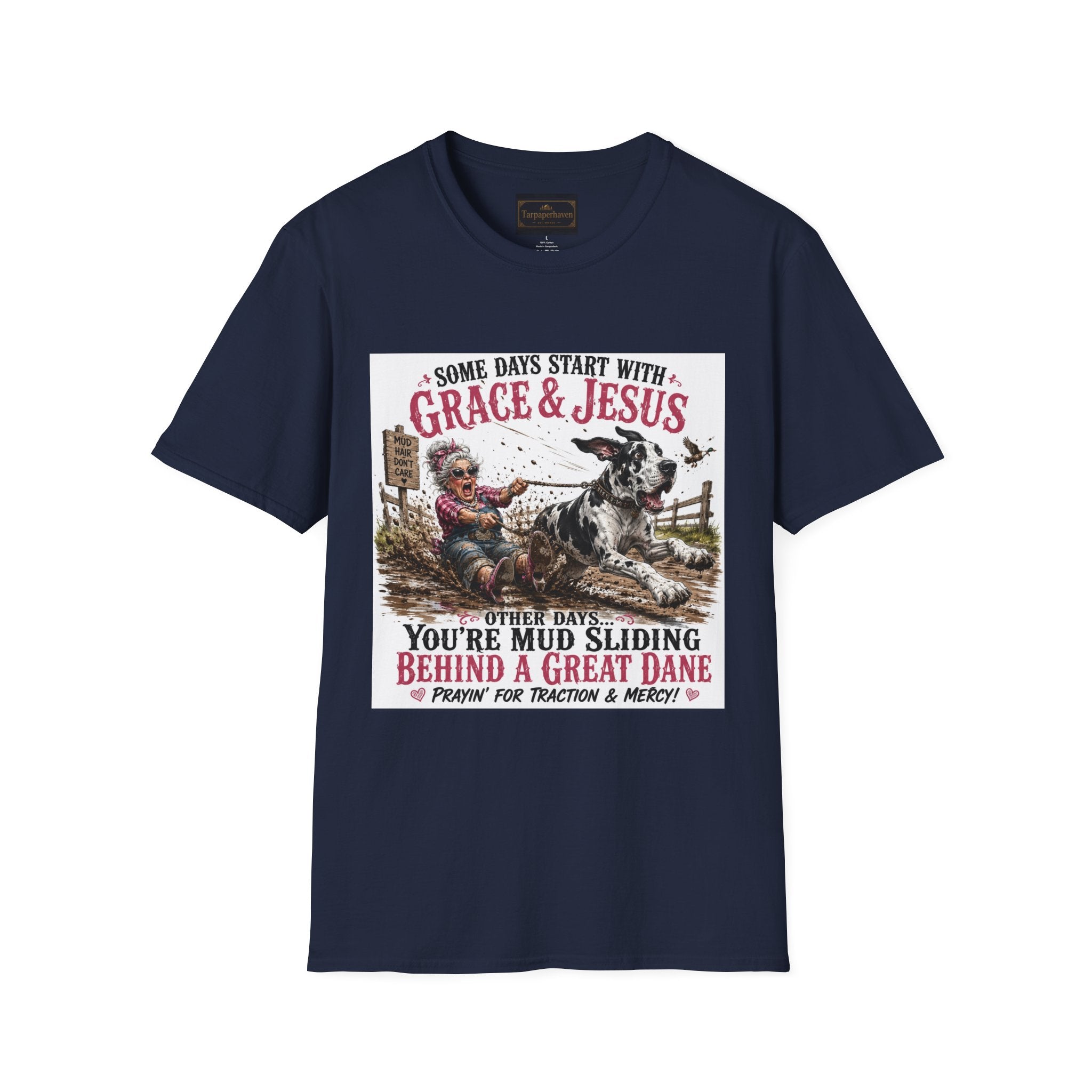 Christian Great Dane Mud-Slinging Graphic Tee