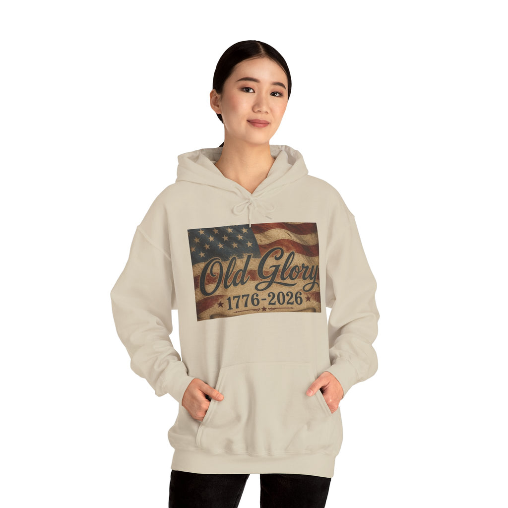 Patriotic Old Glory 1776-2026 Hoodie — American Flag Sweatshirt