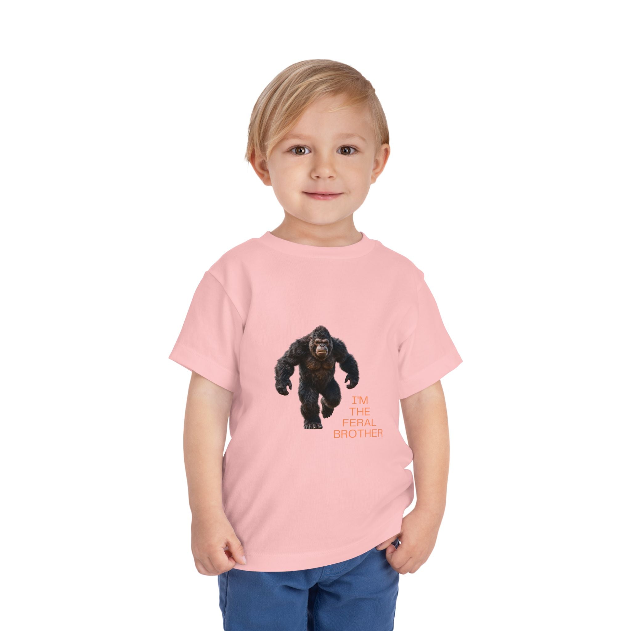Toddler Tee — "I’m the Feral Brother" Sasquatch Graphic
