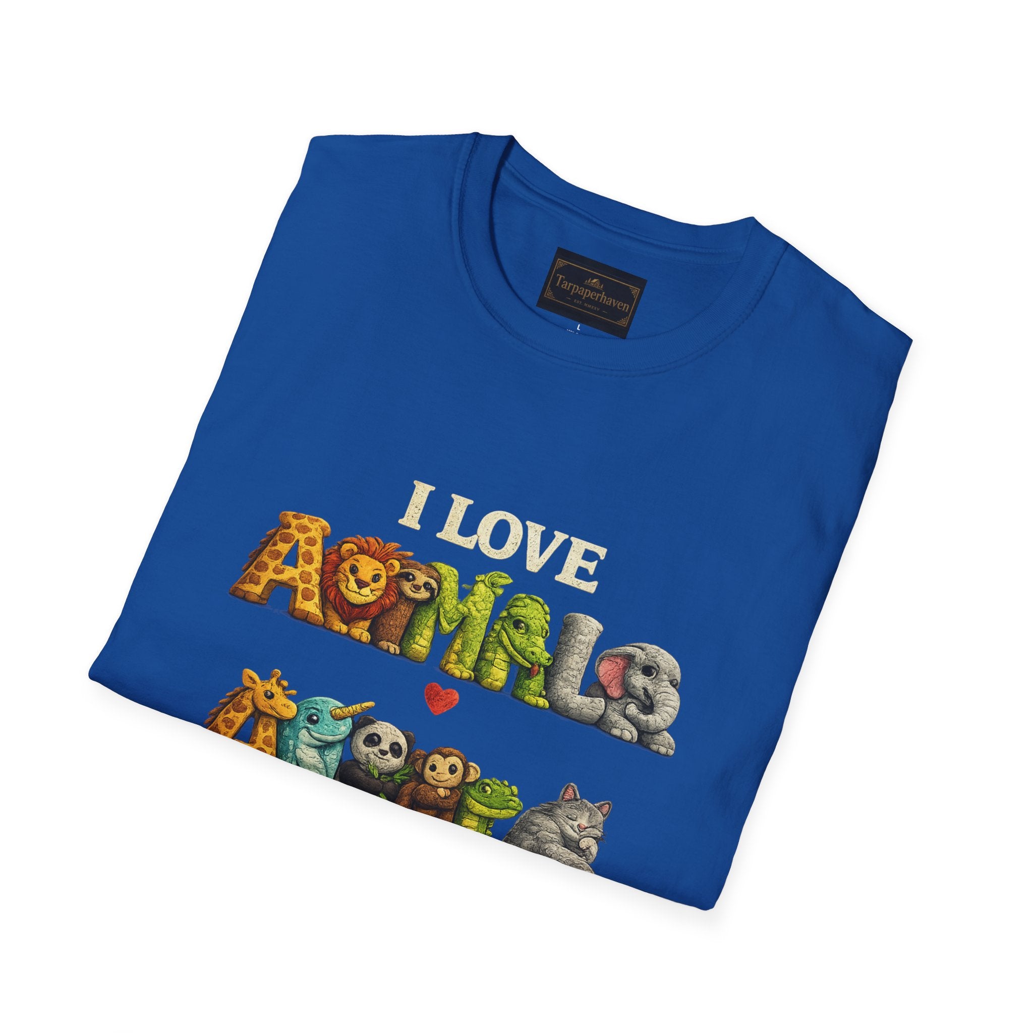 "I Love Animals" Cute Wildlife Graphic Tee