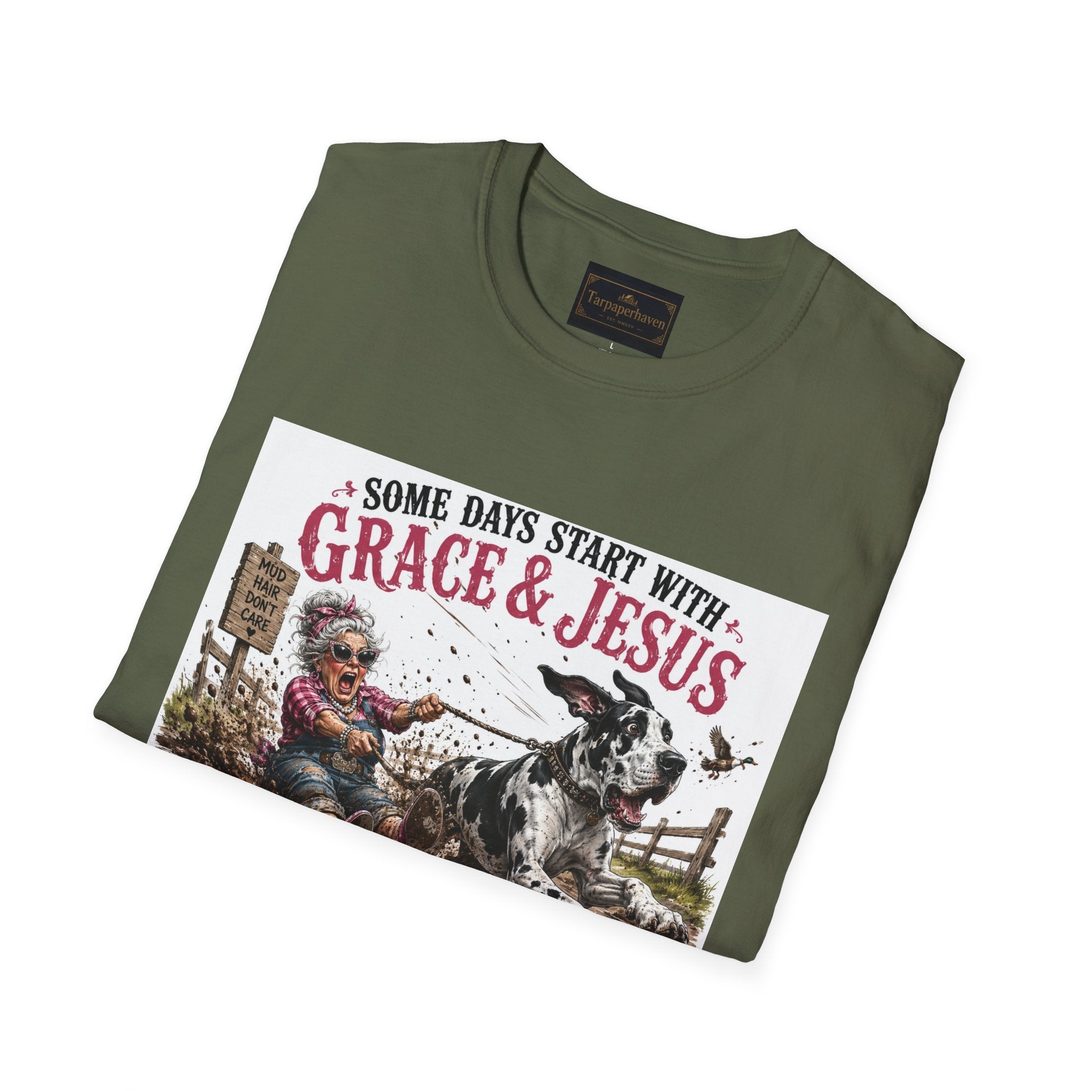 Christian Great Dane Mud-Slinging Graphic Tee