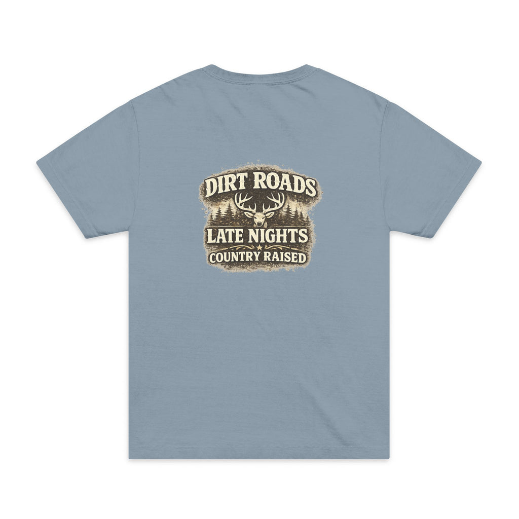 Country Raised 'Dirt Roads Late Nights' Garment-Dyed T-Shirt