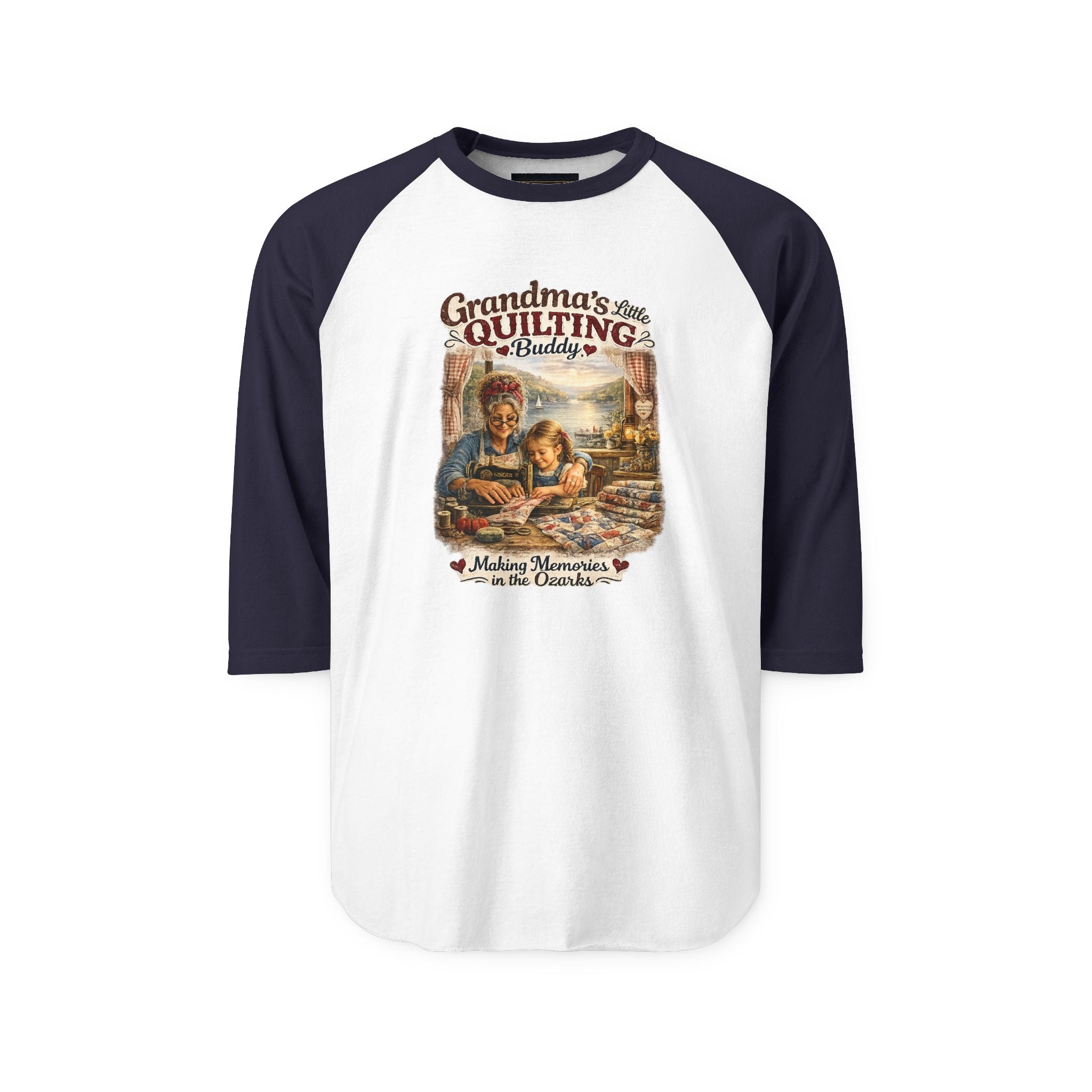 Quilting Grandma Raglan Shirt – "Grandma's Quilting is My Therapy" 3/4 Sleeve