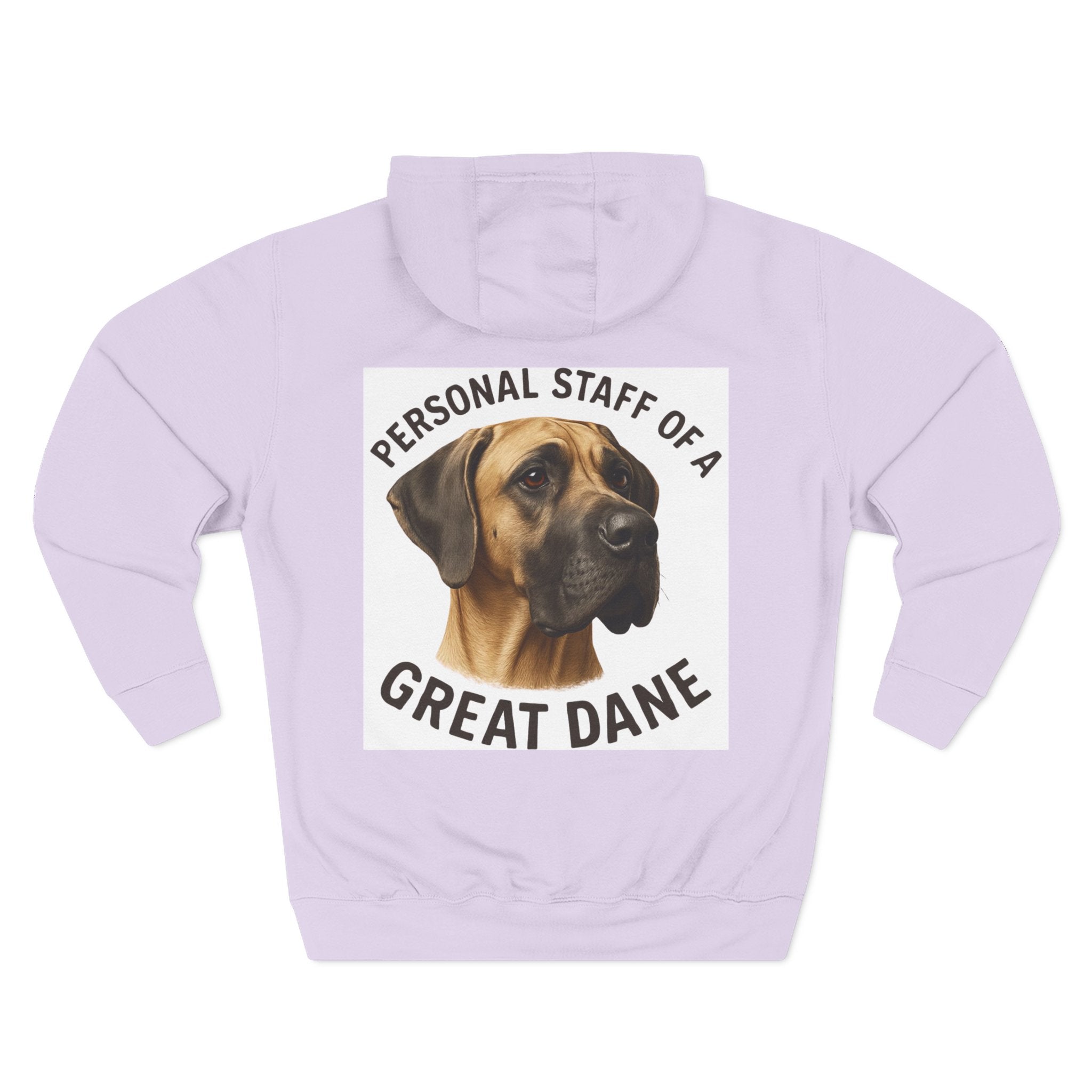 Great Dane Hoodie — "Personal Staff of a Great Dane" Fleece Pullover