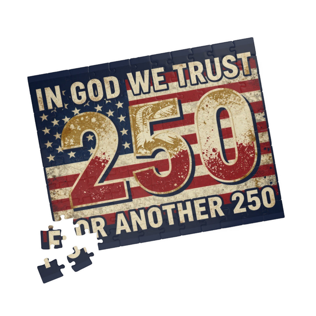 Patriotic "In God We Trust 250 For Another 250" Jigsaw Puzzle