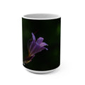 Purple Flower Photo Mug – 15oz Floral Coffee Cup