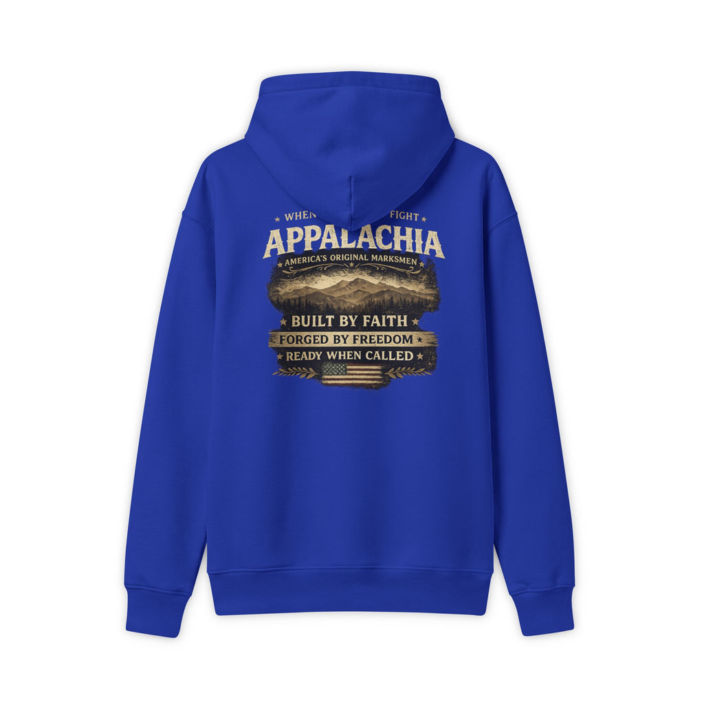 Appalachia Heritage Hoodie — "Built by Faith, Forged by Freedom" Pullover