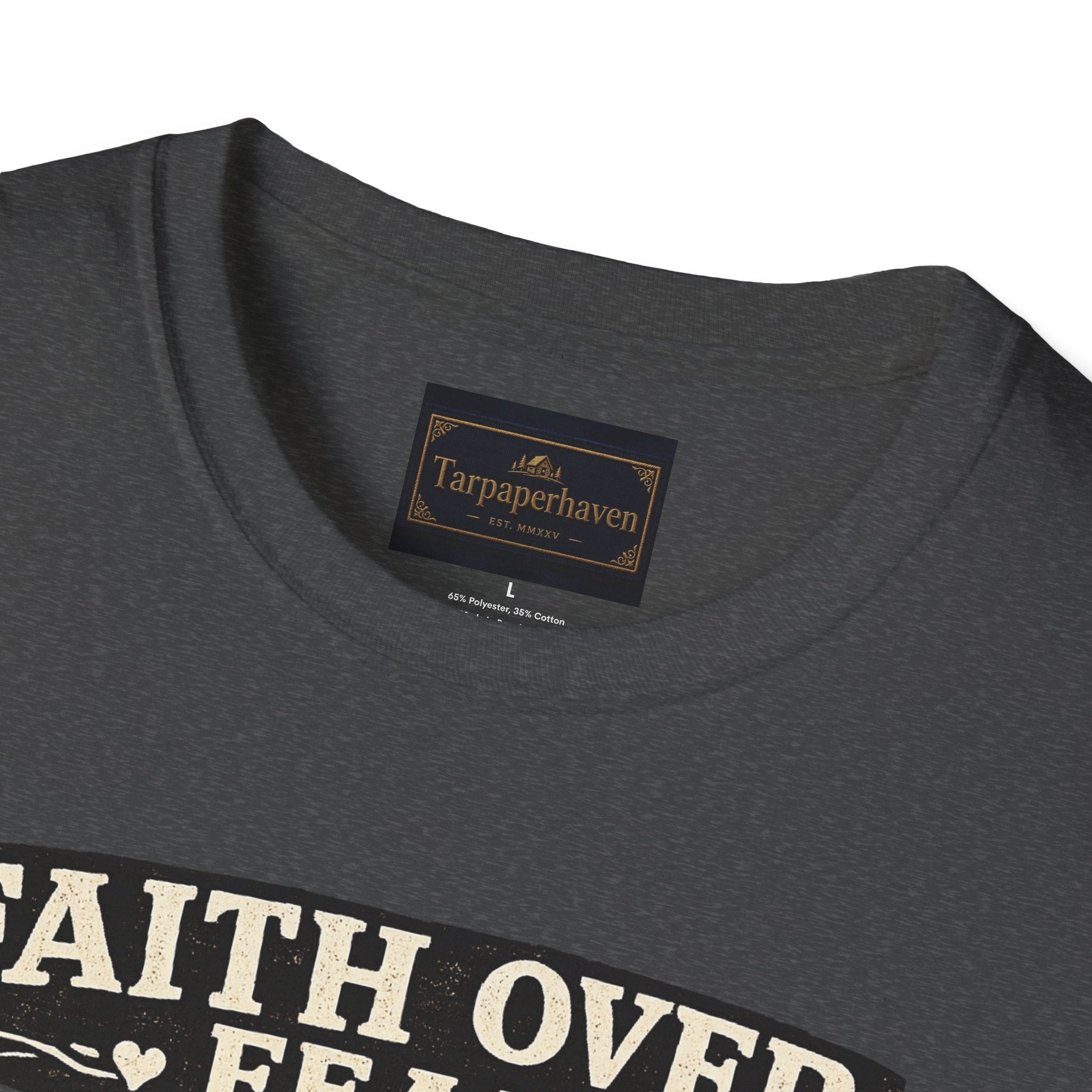 Faith Over Fear Quilting T‑Shirt — Chicken & Sewing Machine Graphic