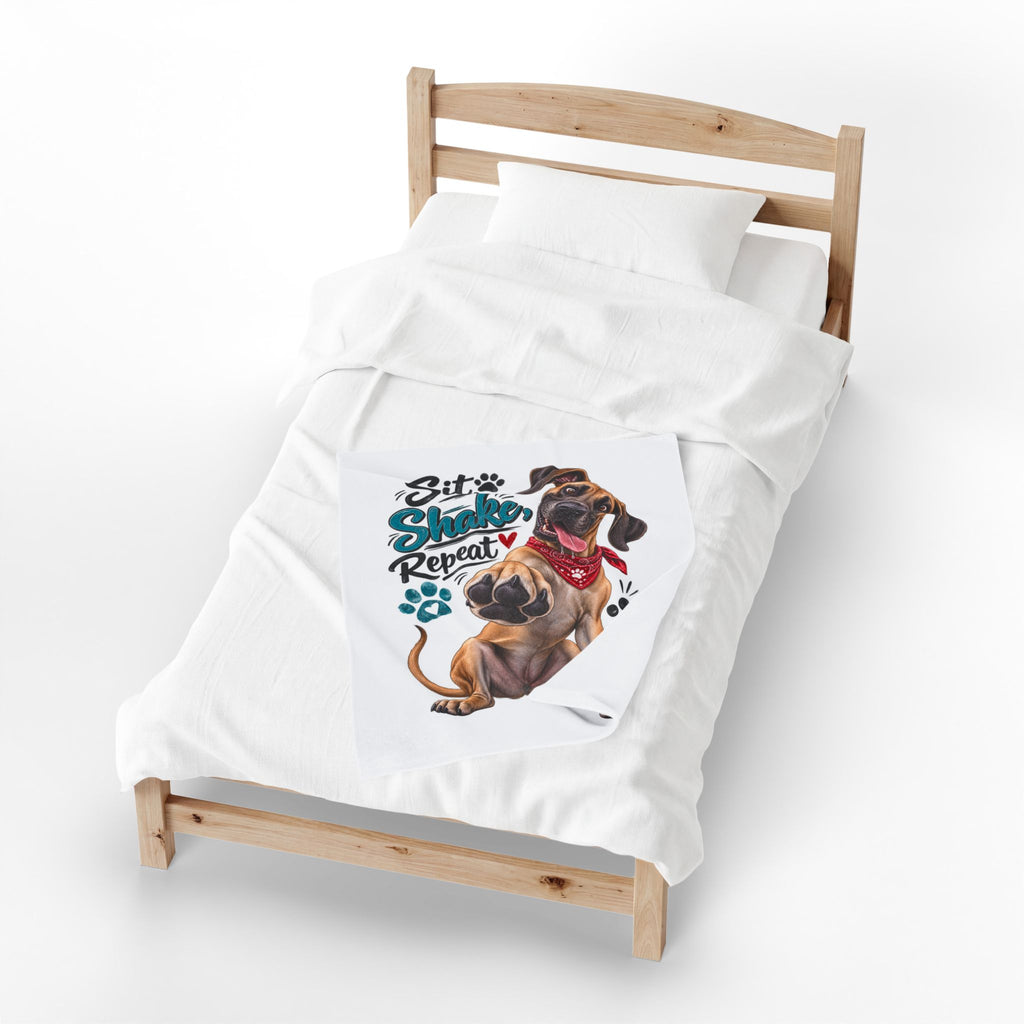 Dog Paw Throw Blanket