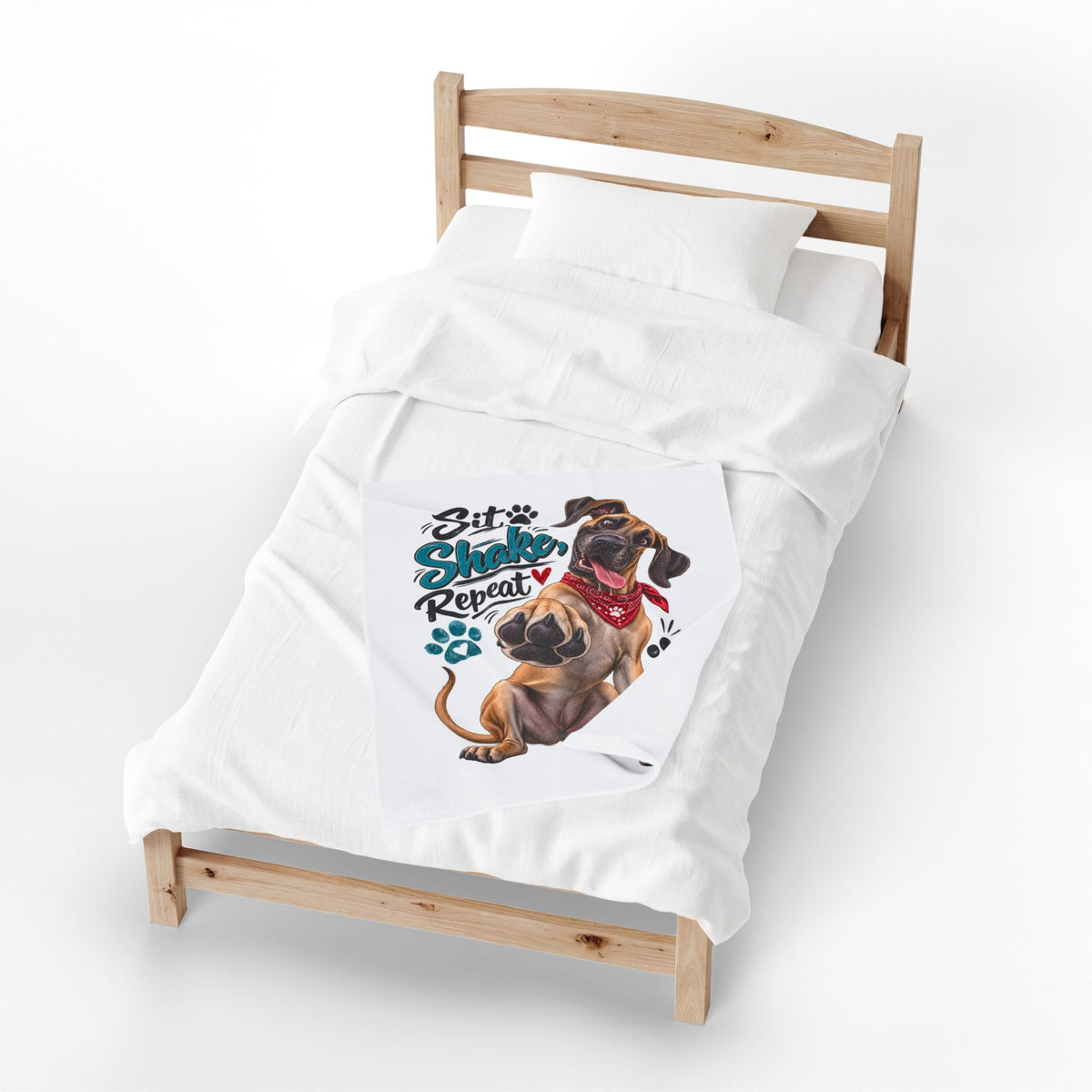 Dog Paw Throw Blanket
