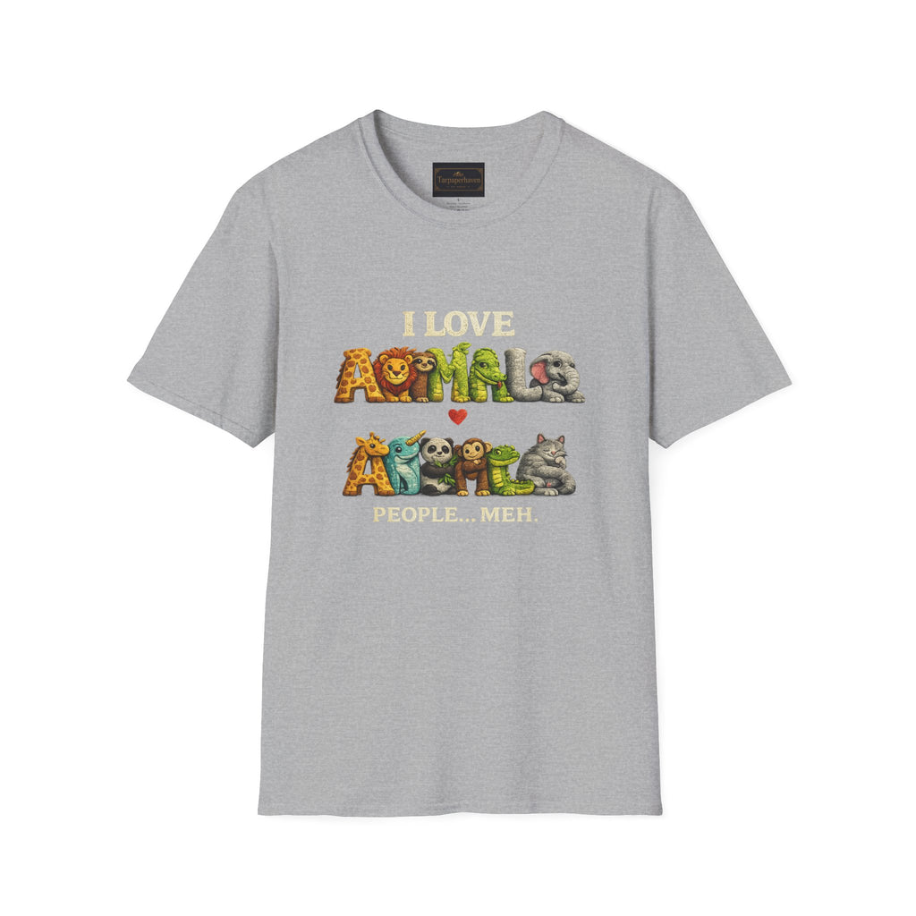 "I Love Animals" Cute Wildlife Graphic Tee