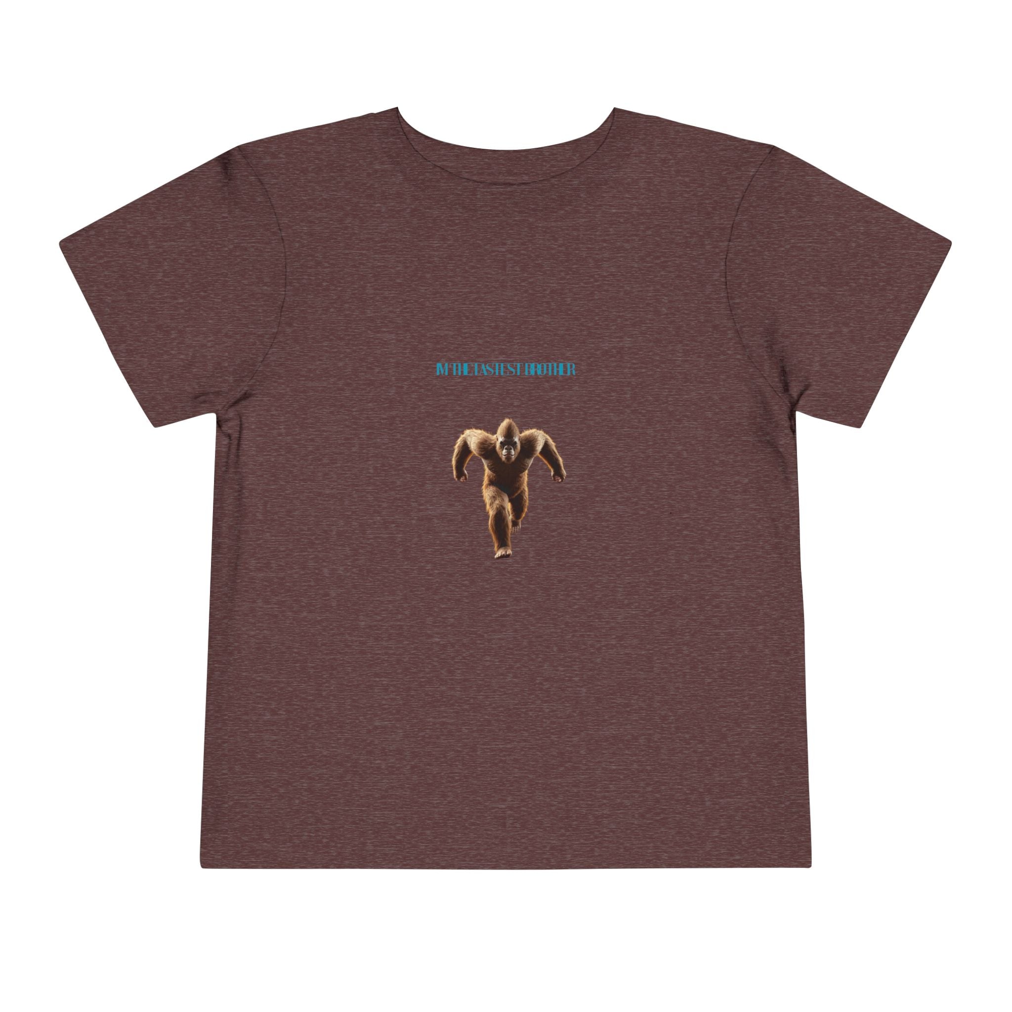 Toddler Tee with Running Sasquatch Print — Kids Shirt
