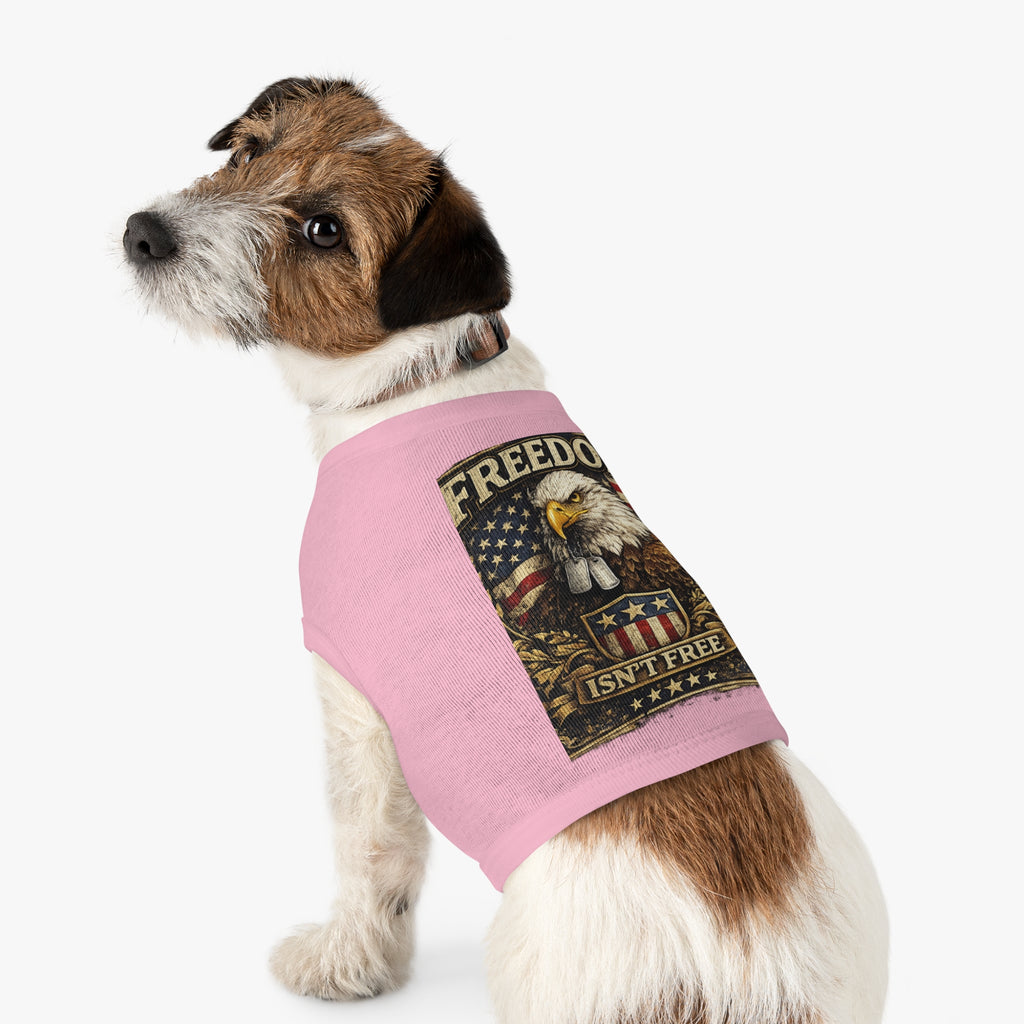 Patriotic Pet Tank Top — "Freedom Isn't Free" Eagle & American Flag