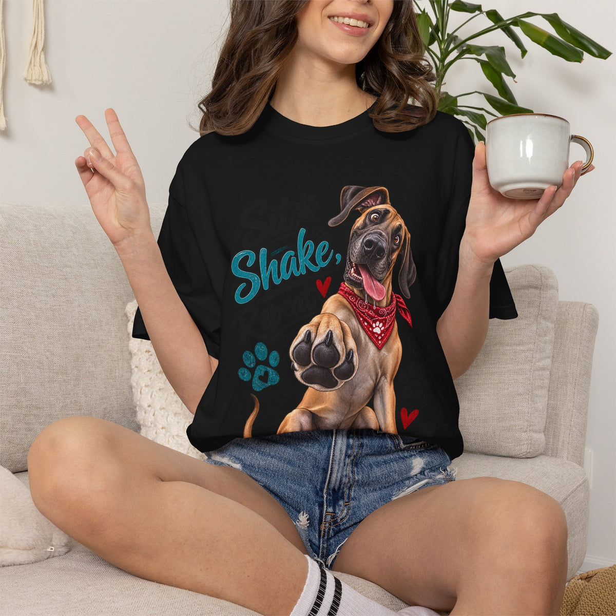Great Dane Paw Print Tee