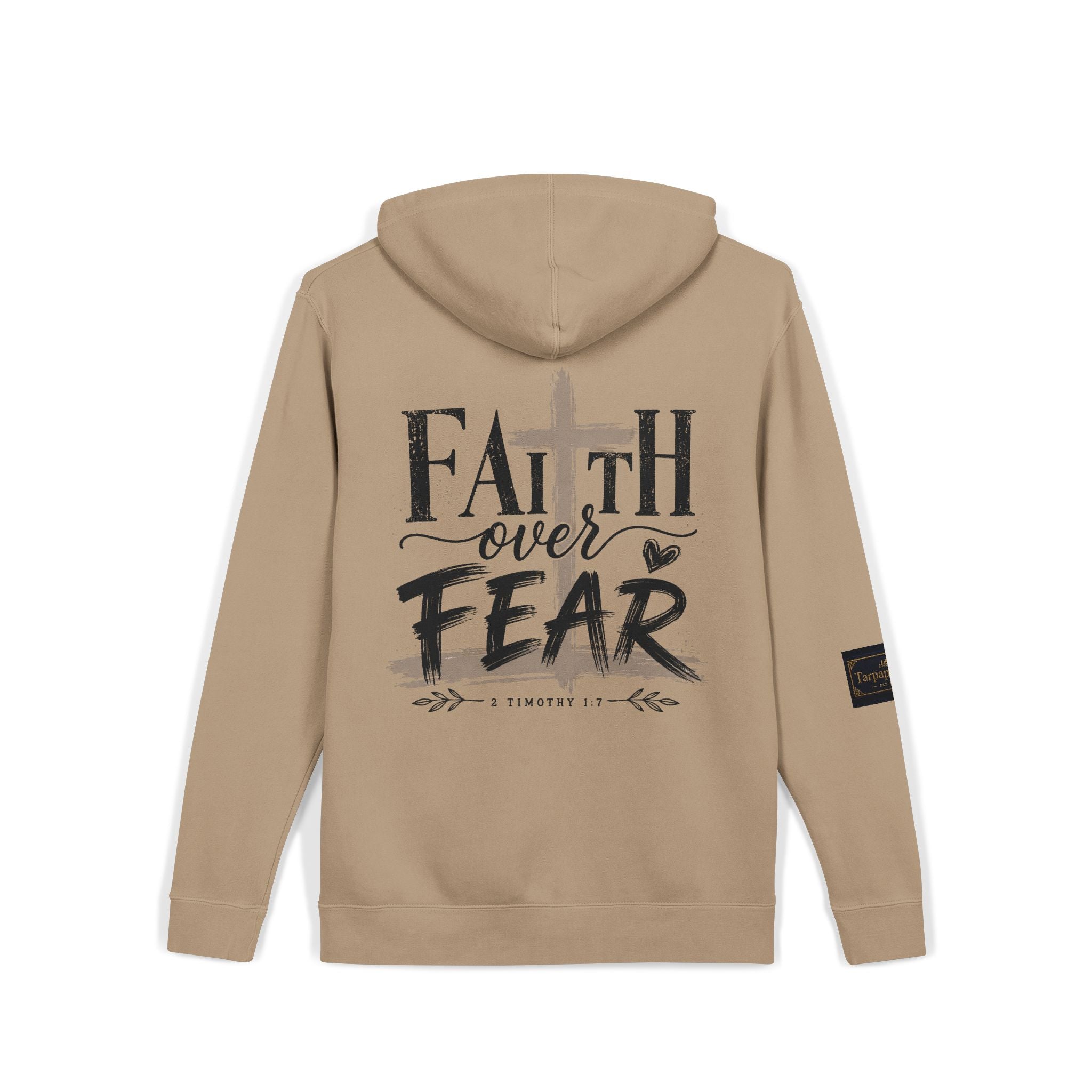 Faith Over Fear Hoodie — Pigment-Dyed Inspirational Pullover