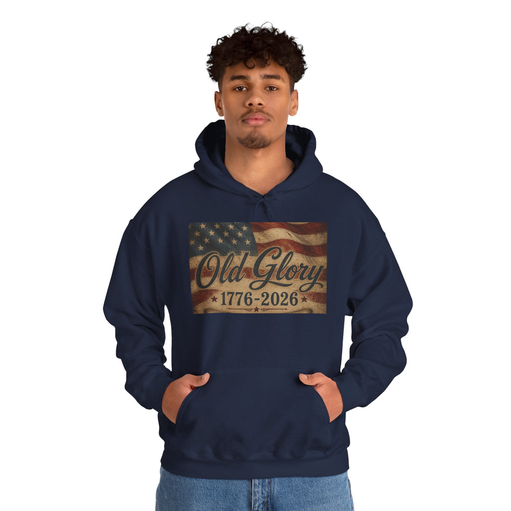 Patriotic Old Glory 1776-2026 Hoodie — American Flag Sweatshirt