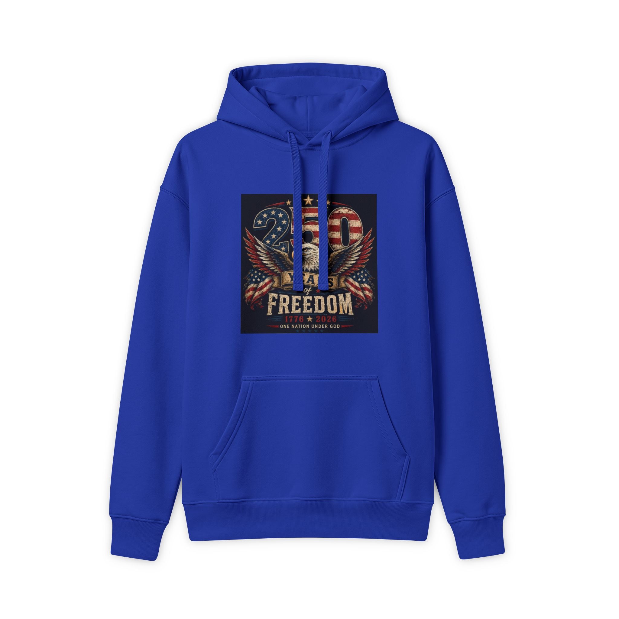 Freedom Eagle Hoodie — "Land of the Free Because of the Brave" Patriotic Sweatshirt