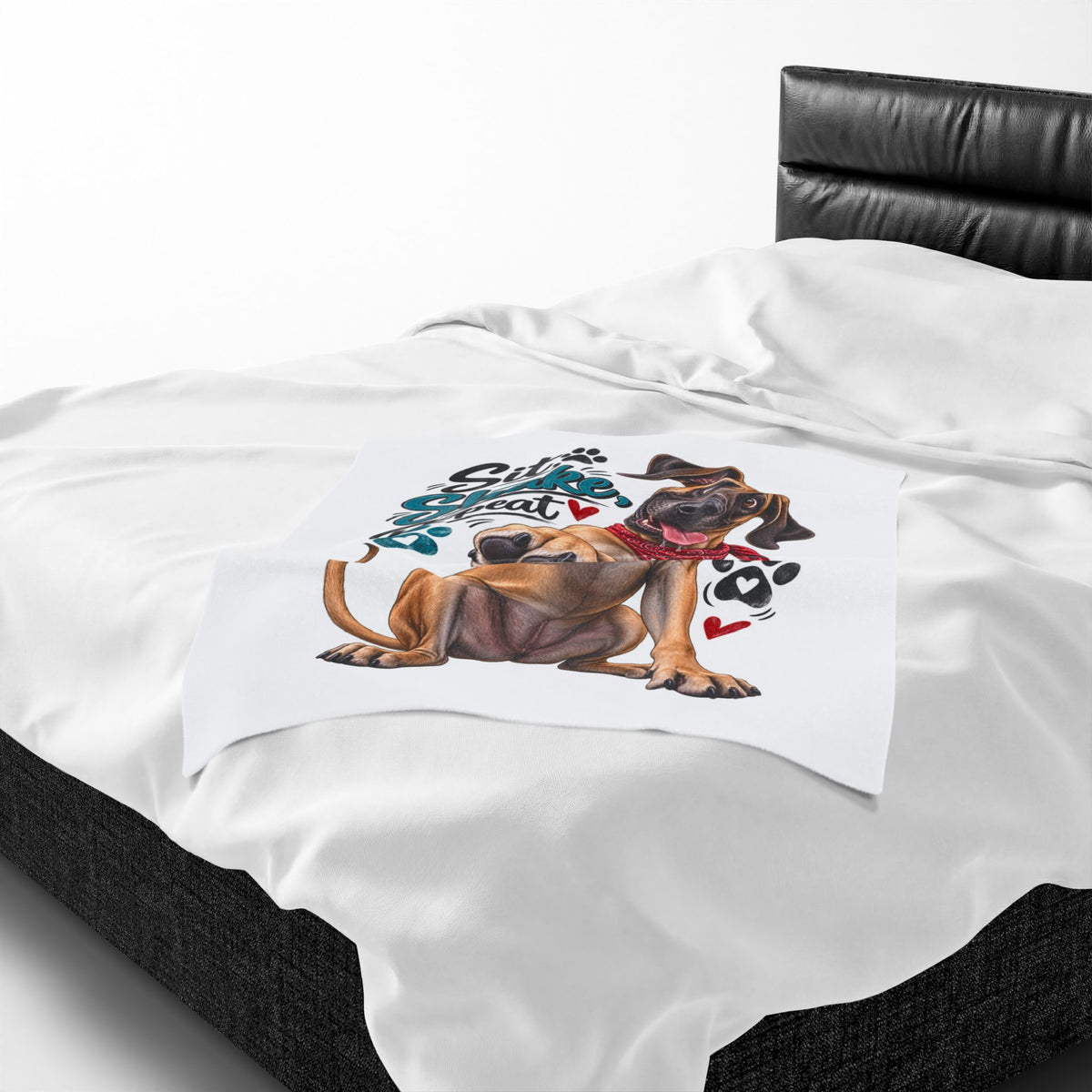 Dog Paw Throw Blanket