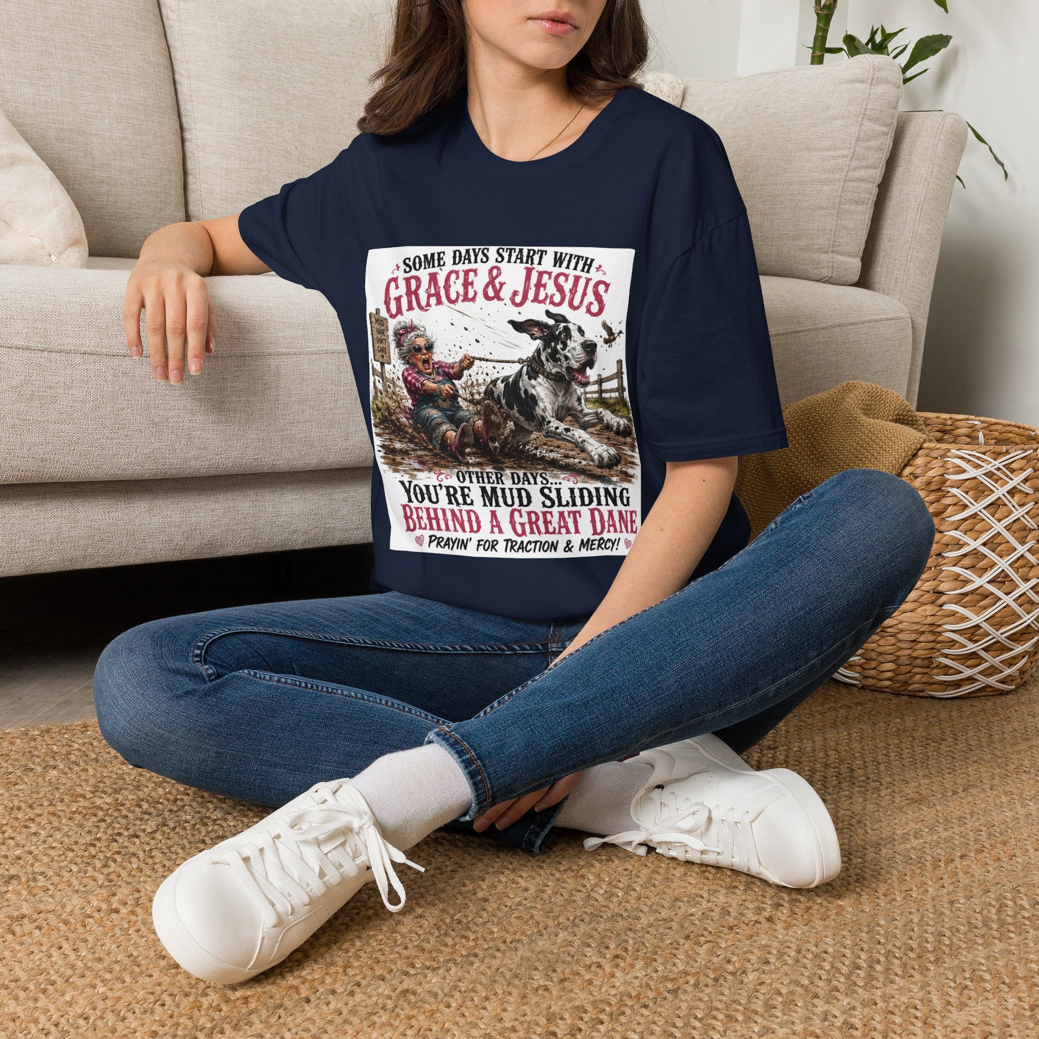 Christian Great Dane Mud-Slinging Graphic Tee