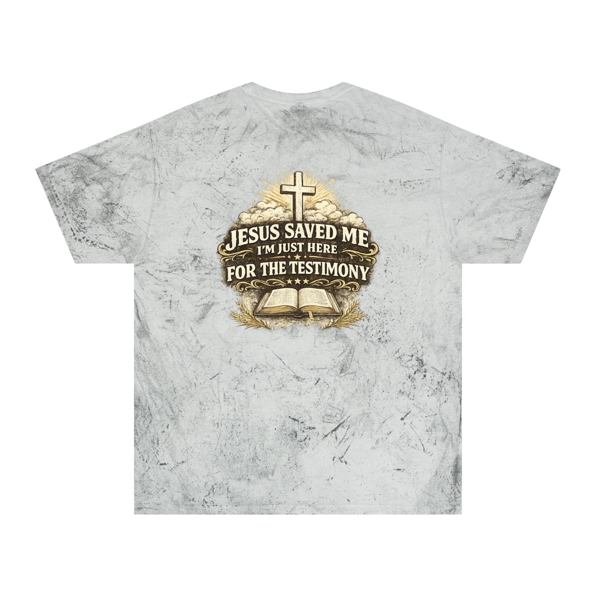 Christian Tie-Dye T-Shirt — "Jesus Saved Me, I'm Just Here for the Testimony"