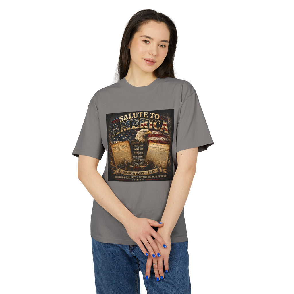Salute to America T-Shirt — Patriotic Bald Eagle & Flag Memorial Tee