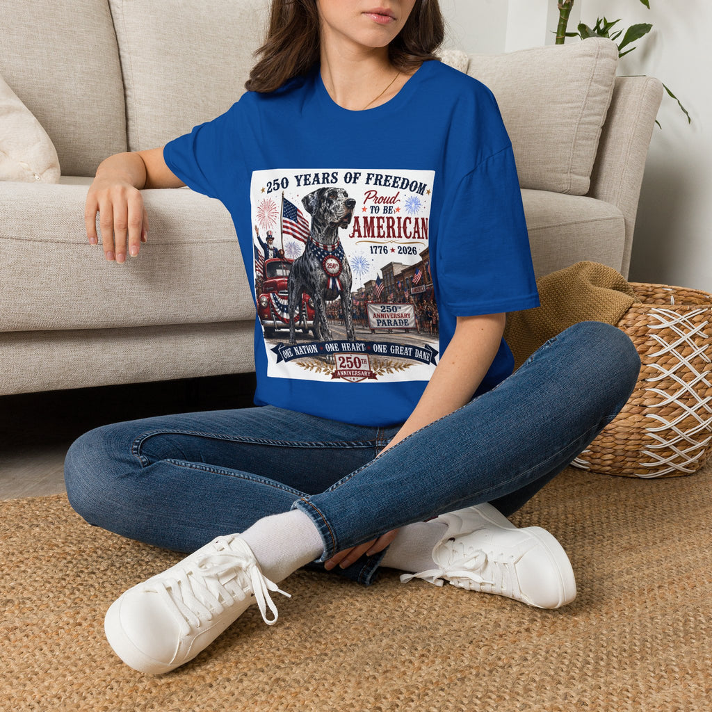 250th Great Dane T-Shirt — 1776–2026 Patriotic Tee