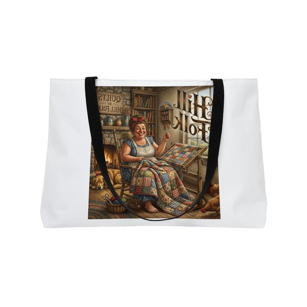 Hill Folk Quilting Woman Weekender Tote Bag
