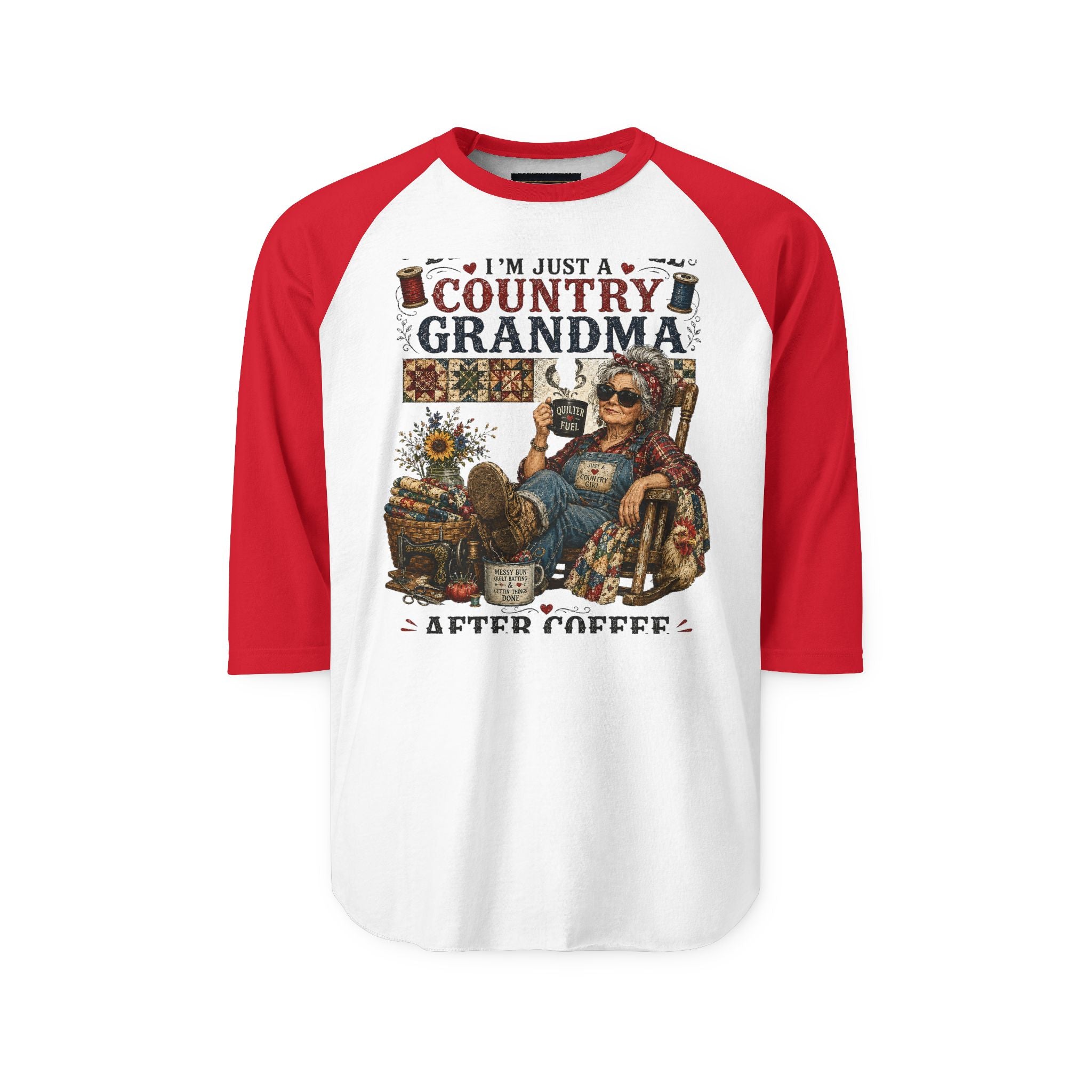 Country Girl Raglan Shirt – "Country" Graphic 3/4 Sleeve Baseball Tee