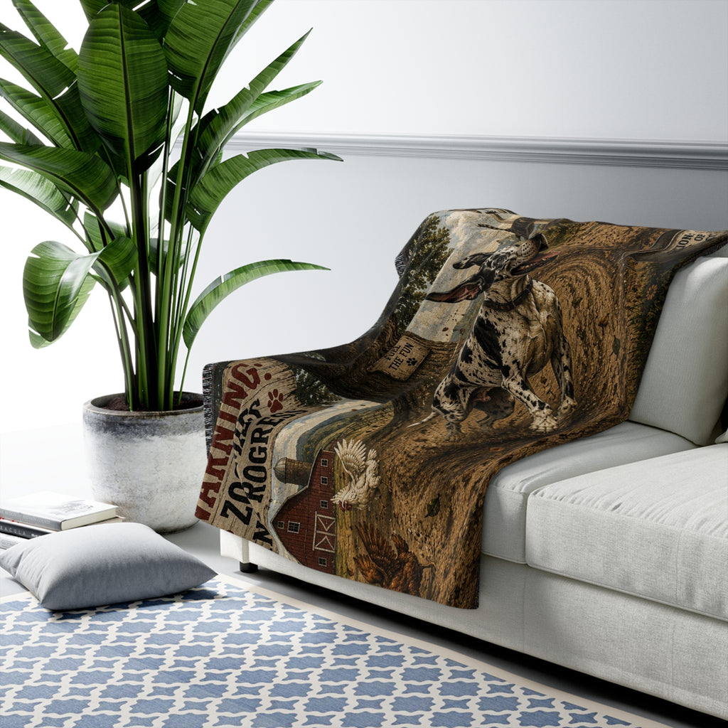 Great Dane Zoomies Sherpa Fleece Blanket
