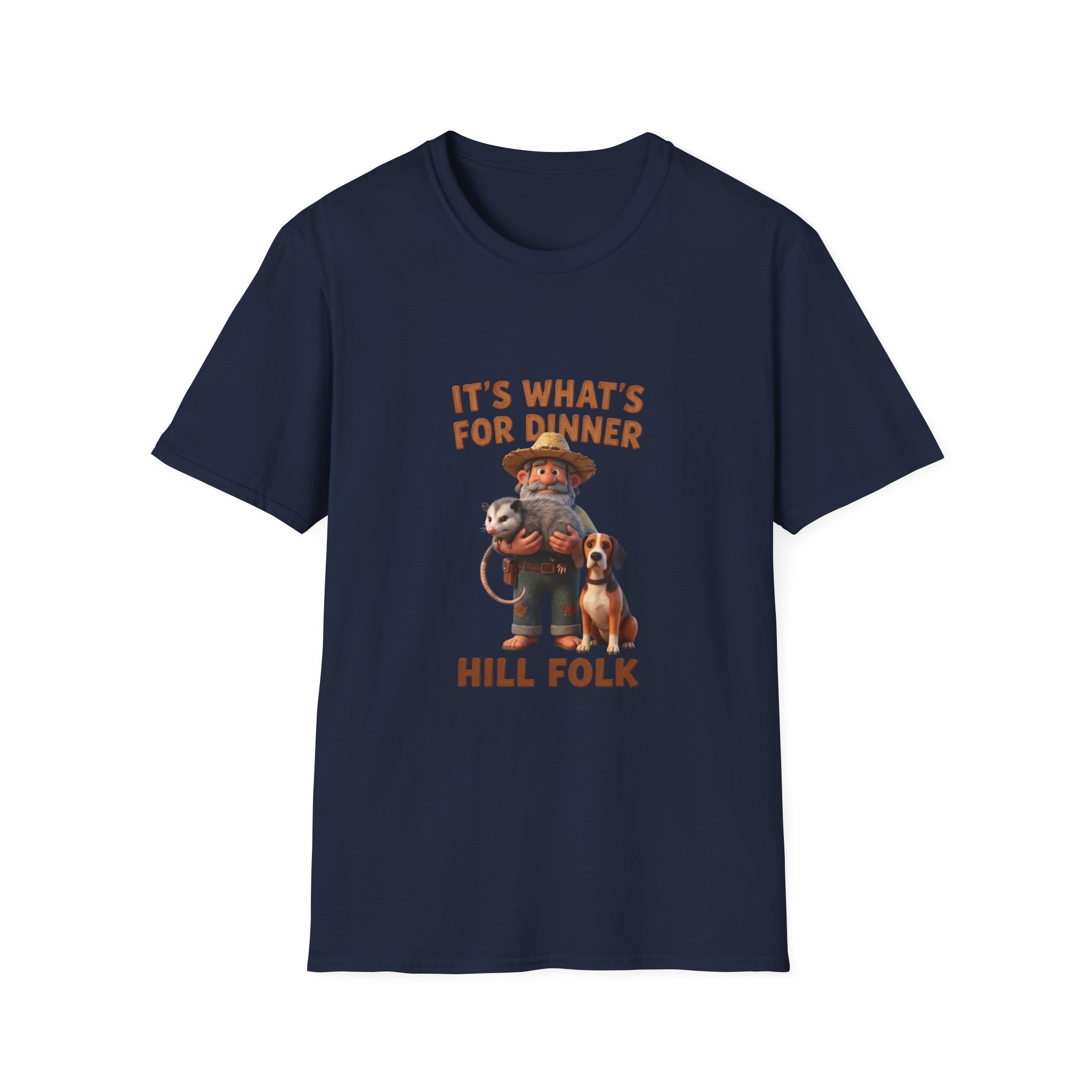 T-Shirt — 'It's What's For Dinner, Hill Folk' Rustic Hunter Graphic Tee